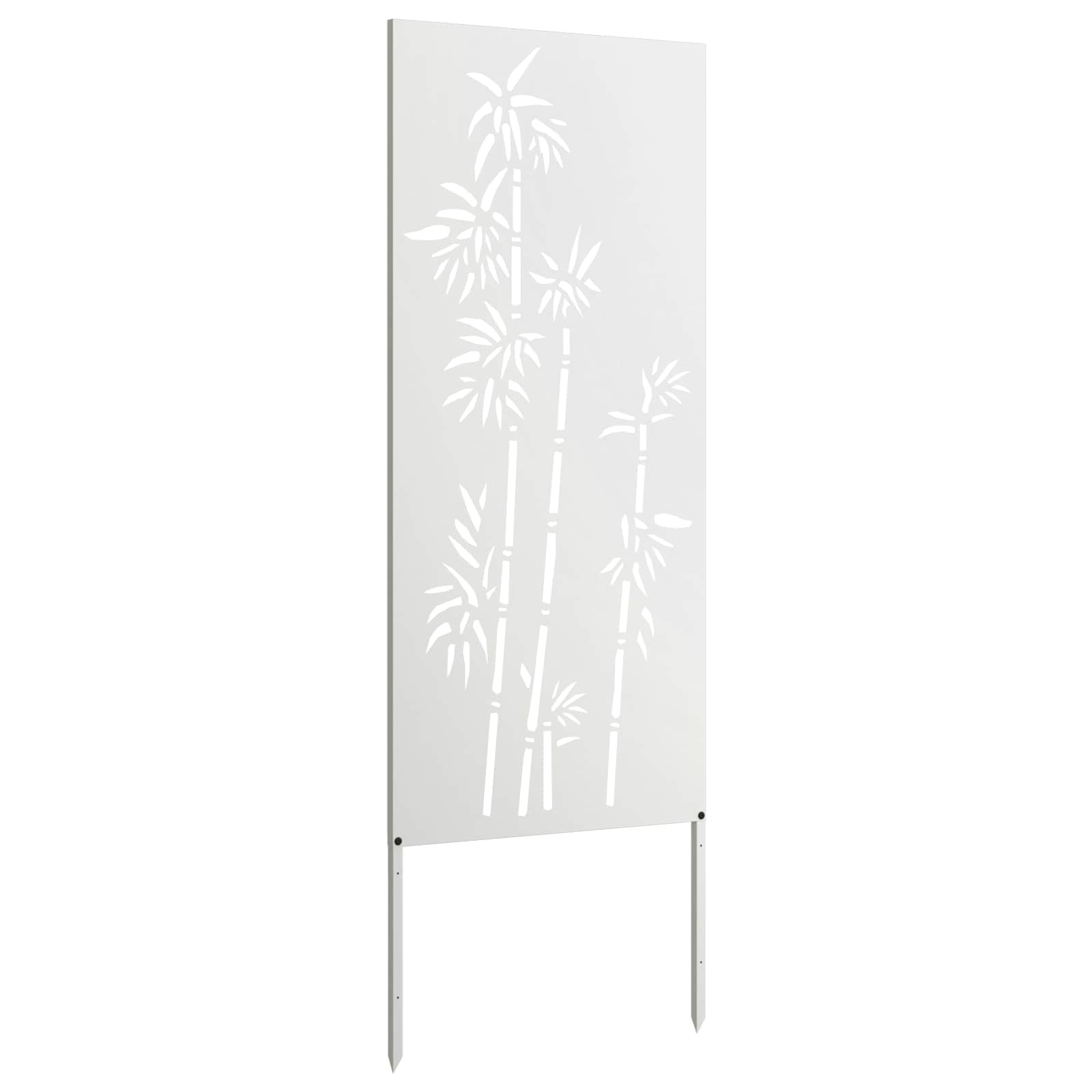 Privatnost u vrtu Bijelo 50 x 140 cm Hladno valjana čelična