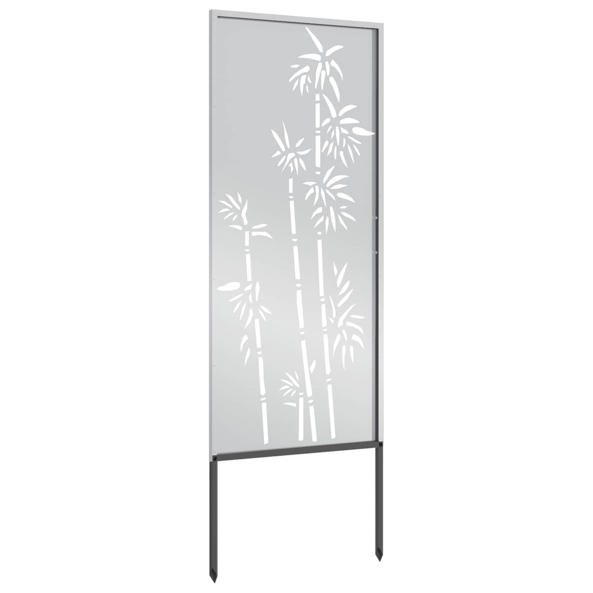 Privatnost u vrtu Cvjetni Srebrno 50 x 140 cm Pocinčani čelik