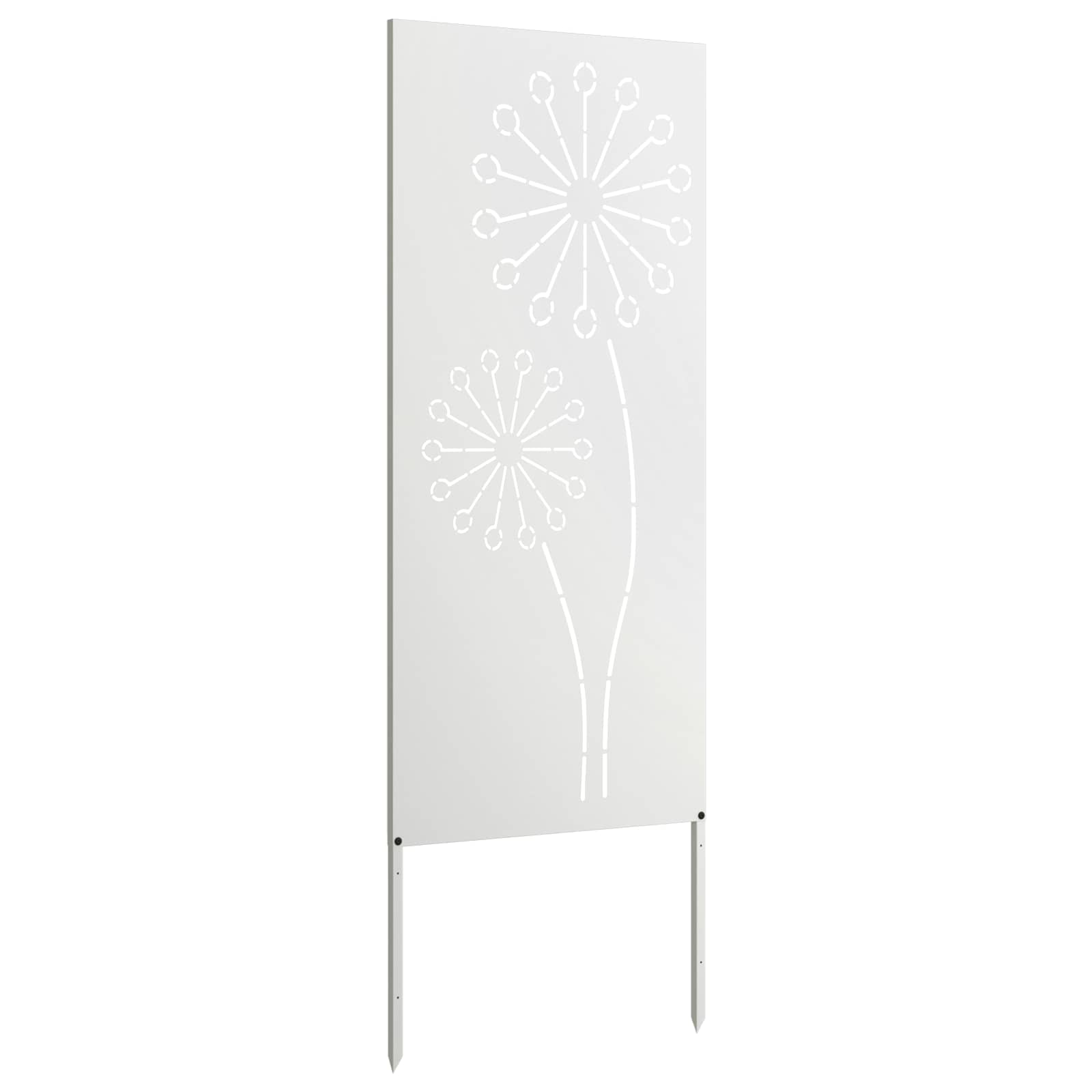 Privatnost u vrtu Bijelo 50 x 140 cm Hladno valjana čelična