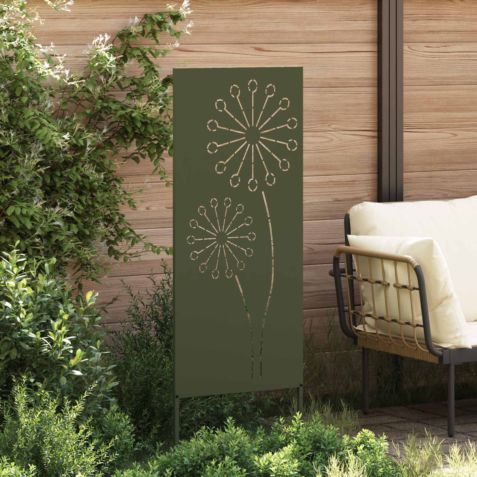 Privatnost u vrtu Rezbarija Maslinovo zelena 50 x 140 cm