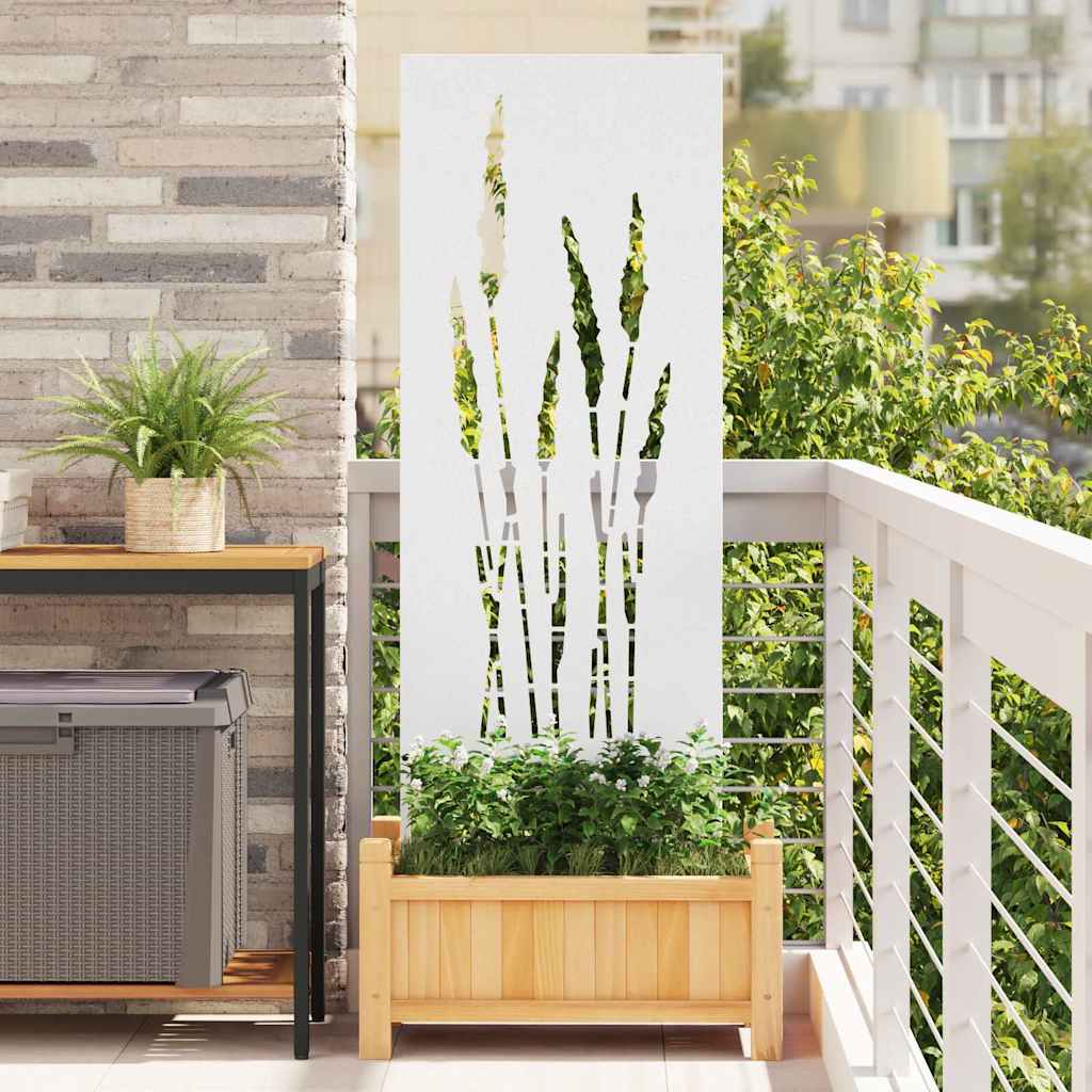 Privatnost u vrtu Bijelo 50 x 140 cm Hladno valjana čelična