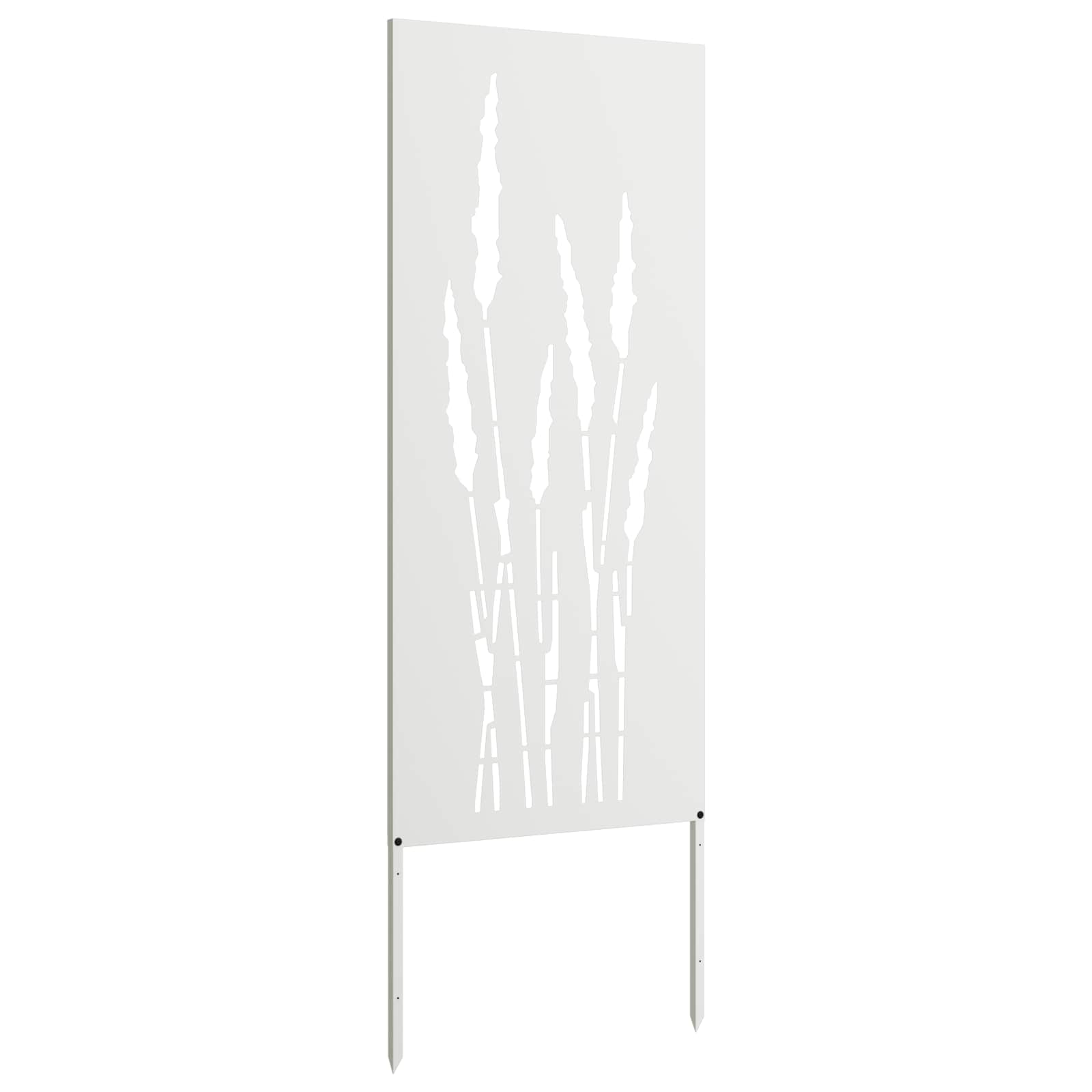 Privatnost u vrtu Bijelo 50 x 140 cm Hladno valjana čelična