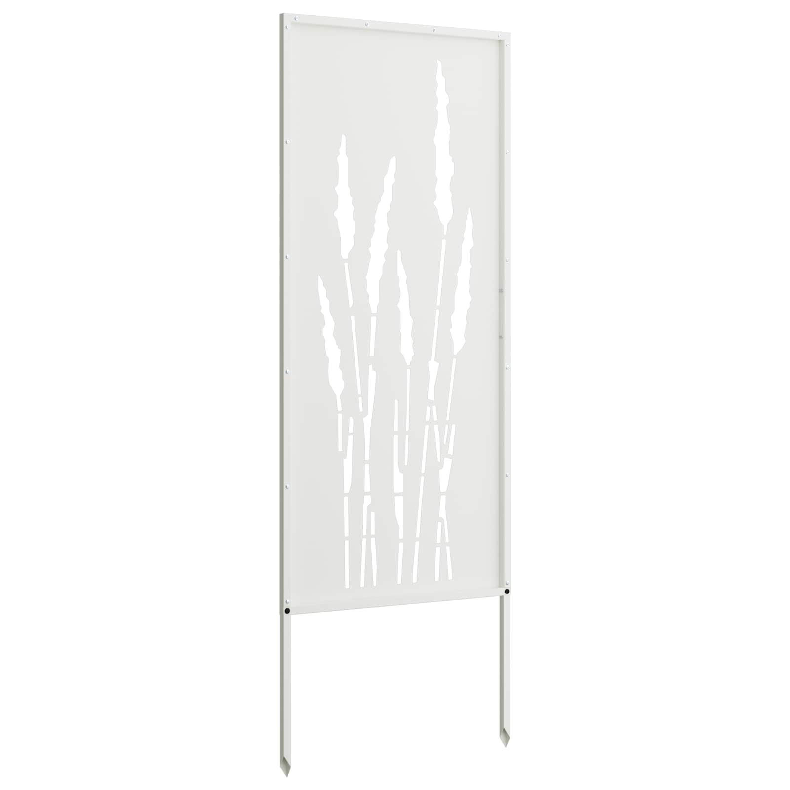 Privatnost u vrtu Bijelo 50 x 140 cm Hladno valjana čelična