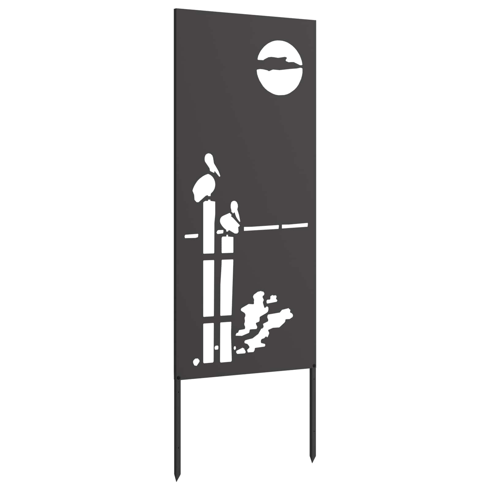 Privatnost u vrtu Crna 50 x 140 cm Hladno valjana čelična