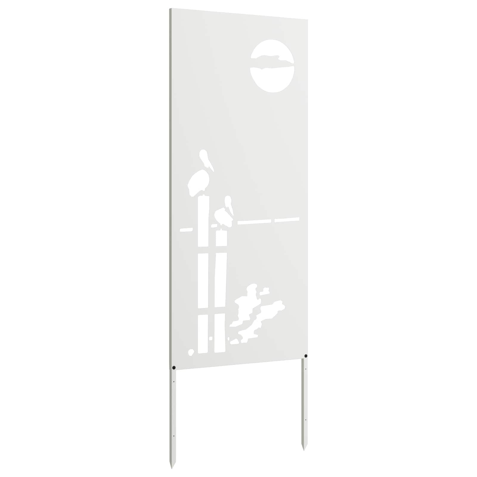 Privatnost u vrtu Bijelo 50 x 140 cm Hladno valjana čelična