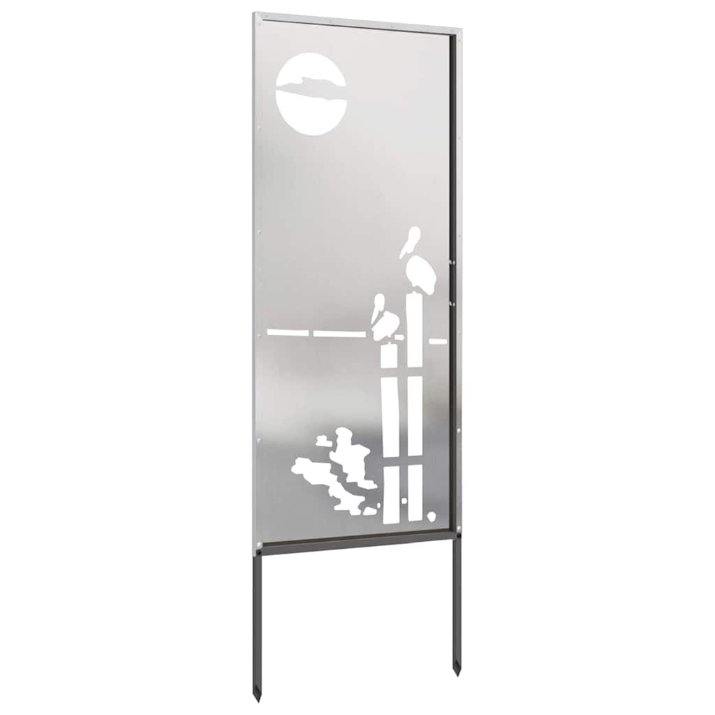 Privatnost u vrtu Srebrno 50 x 140 cm Nehrđajući čelik