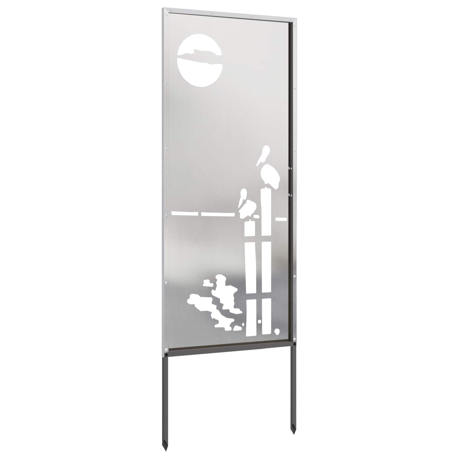 Privatnost u vrtu Srebrno 50 x 140 cm Nehrđajući čelik