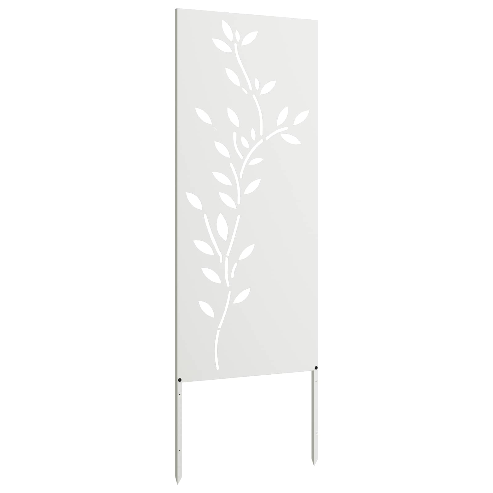 Privatnost u vrtu Bijelo 50 x 140 cm Hladno valjana čelična