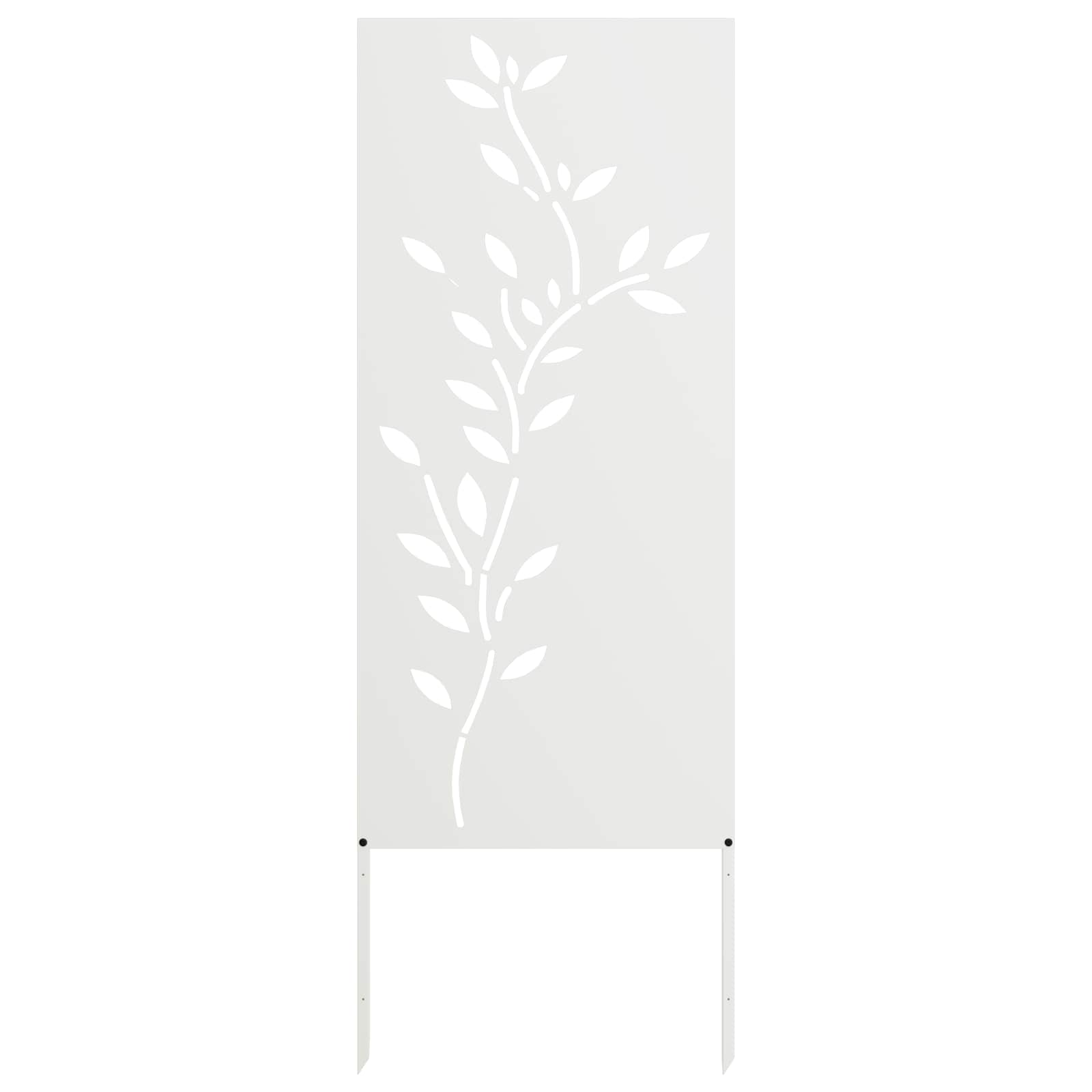 Privatnost u vrtu Bijelo 50 x 140 cm Hladno valjana čelična