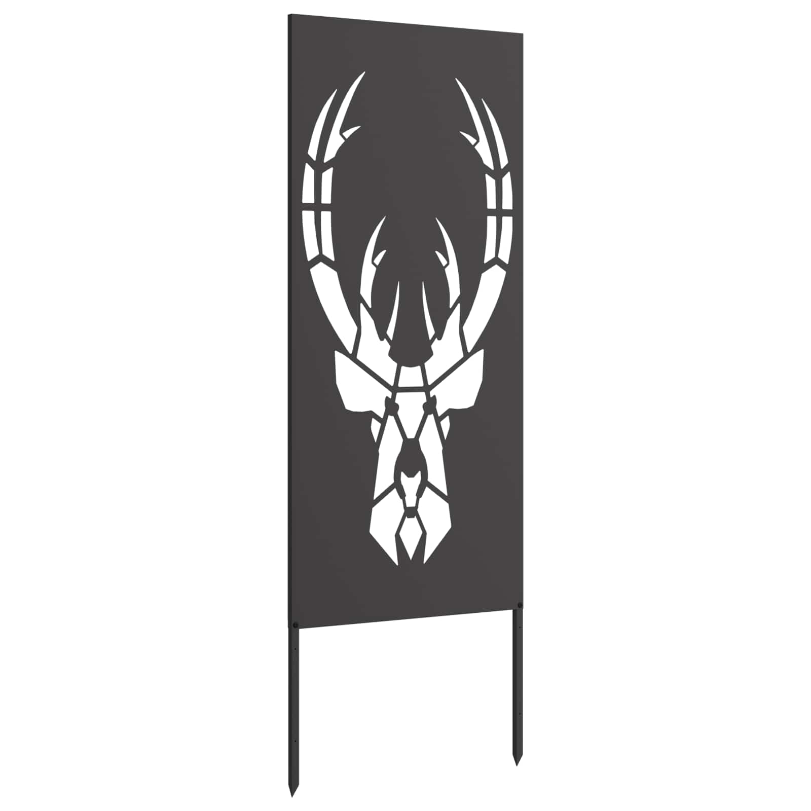 Privatnost u vrtu Crna 50 x 140 cm Hladno valjana čelična