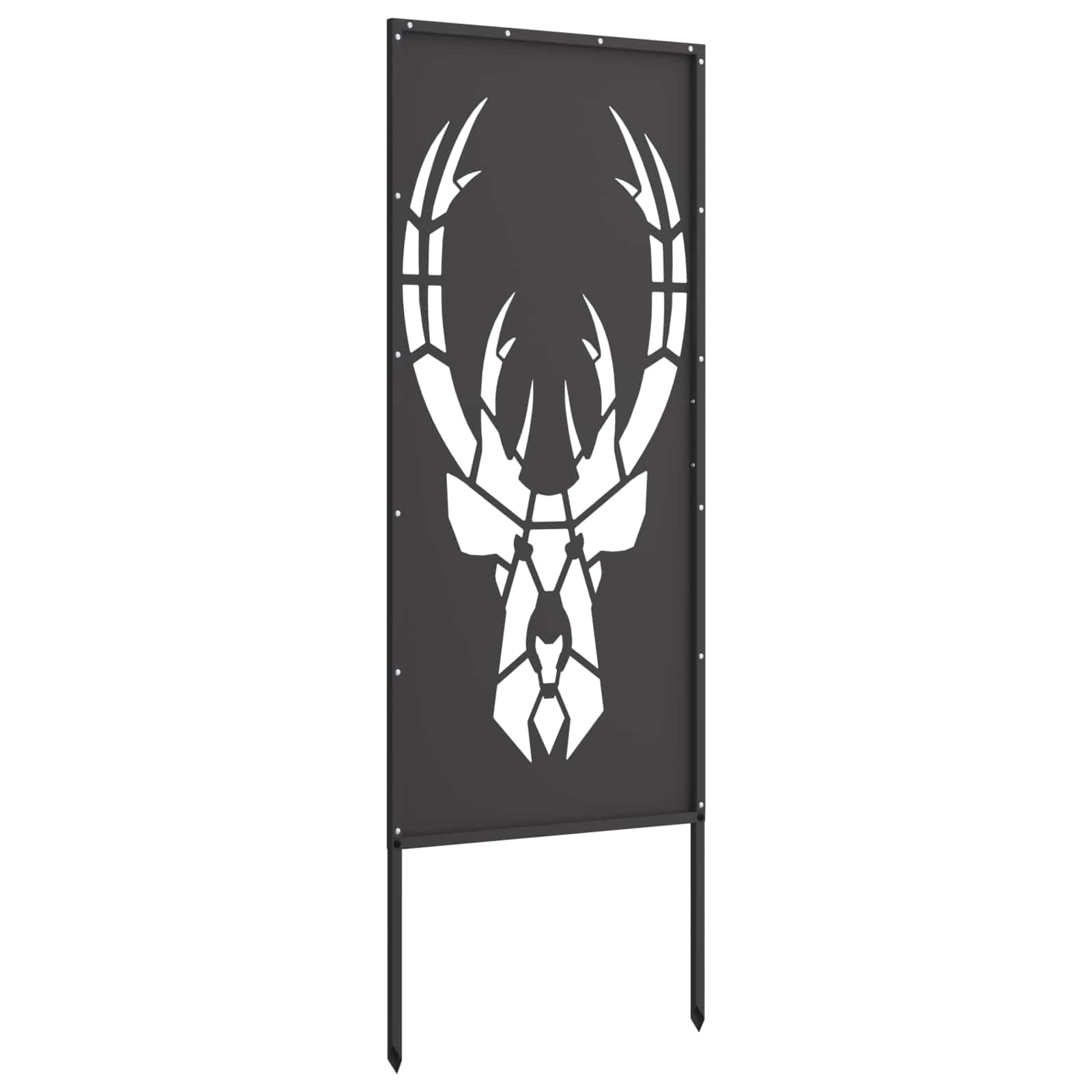 Privatnost u vrtu Crna 50 x 140 cm Hladno valjana čelična
