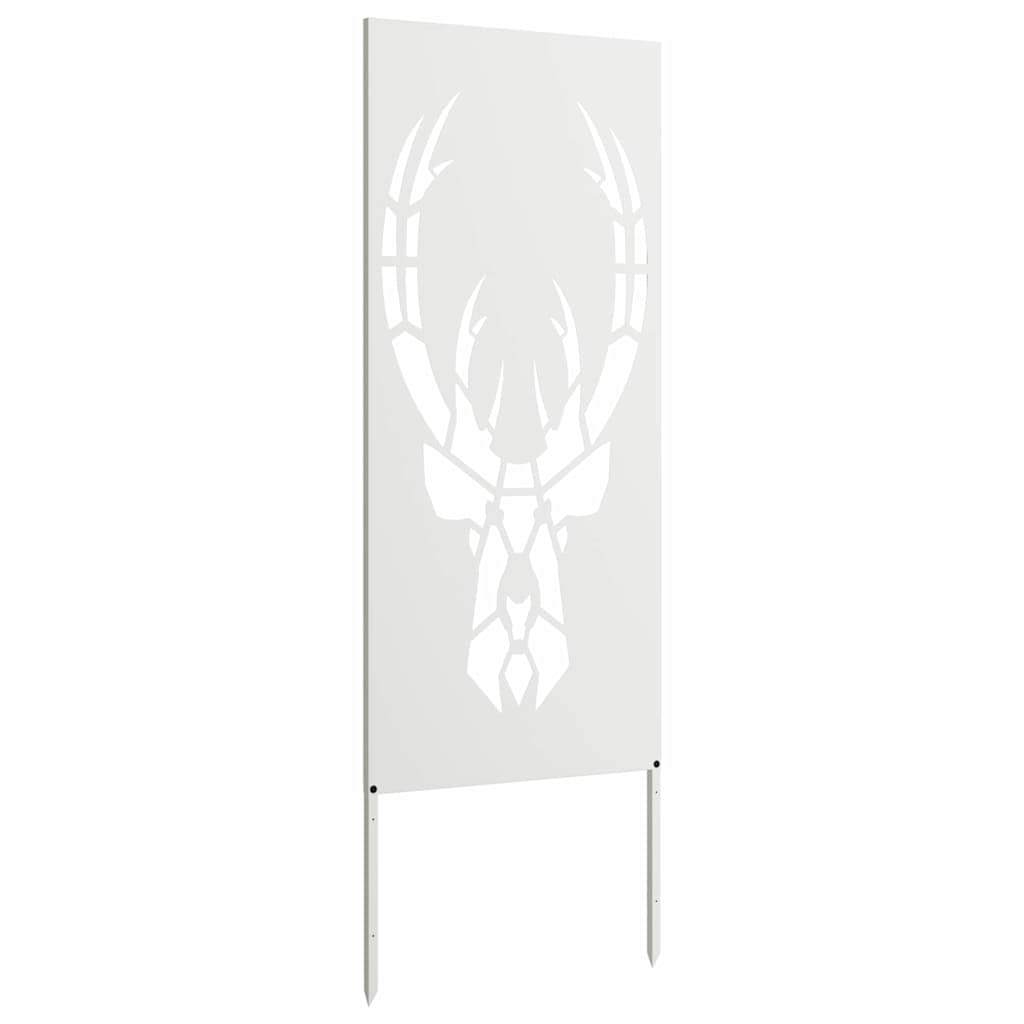 Privatnost u vrtu Bijelo 50 x 140 cm Hladno valjana čelična