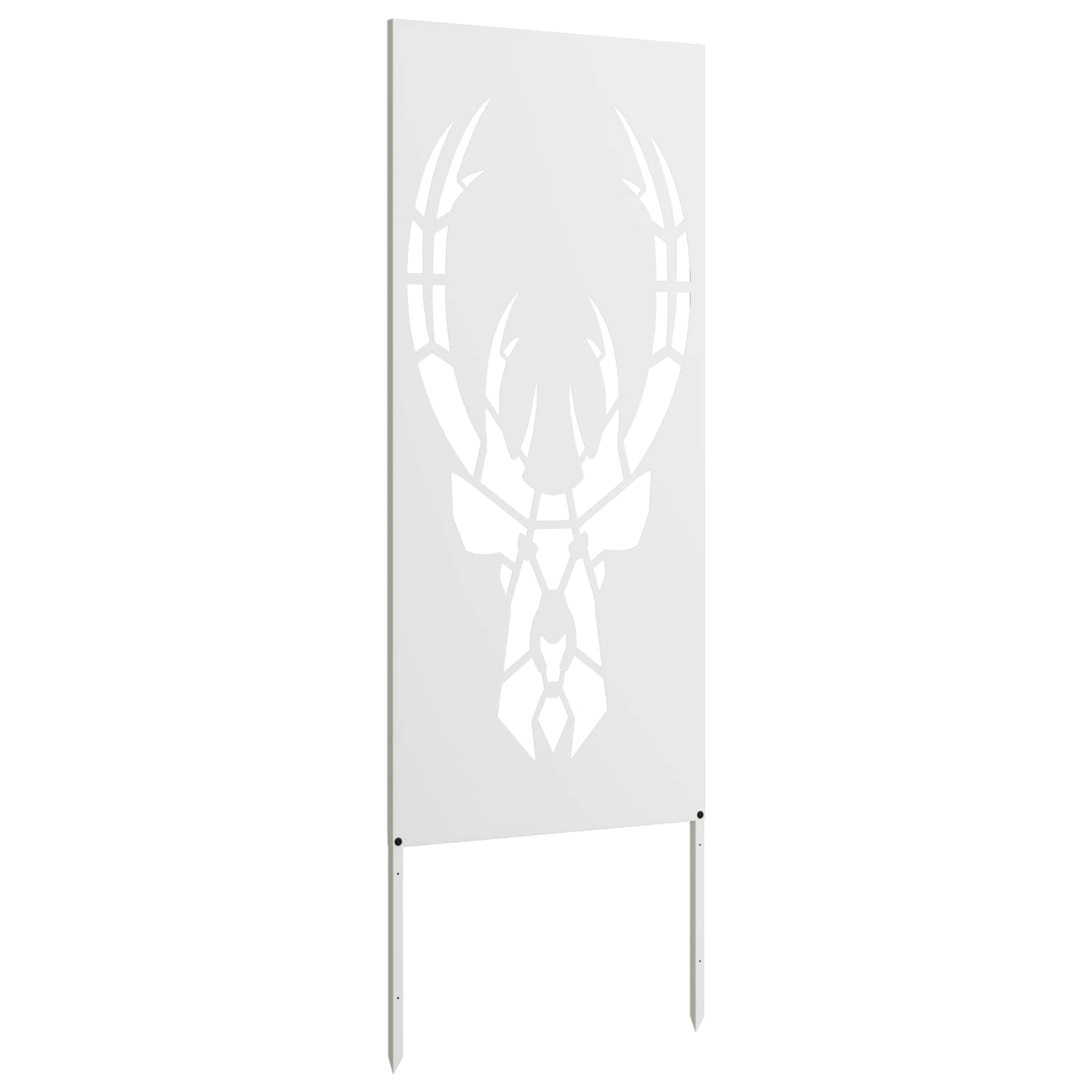 Privatnost u vrtu Bijelo 50 x 140 cm Hladno valjana čelična