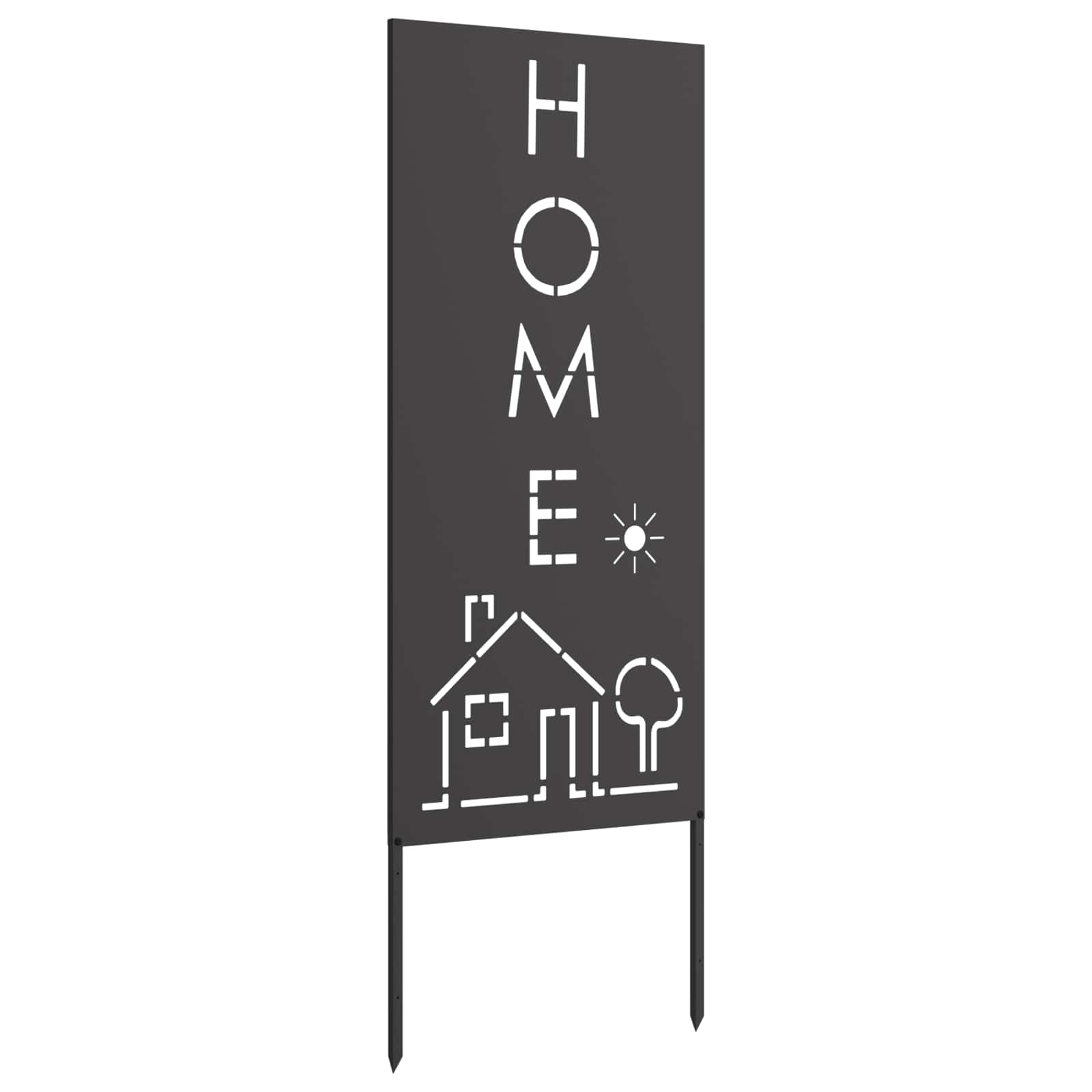 Privatnost u vrtu Crna 50 x 140 cm Hladno valjana čelična