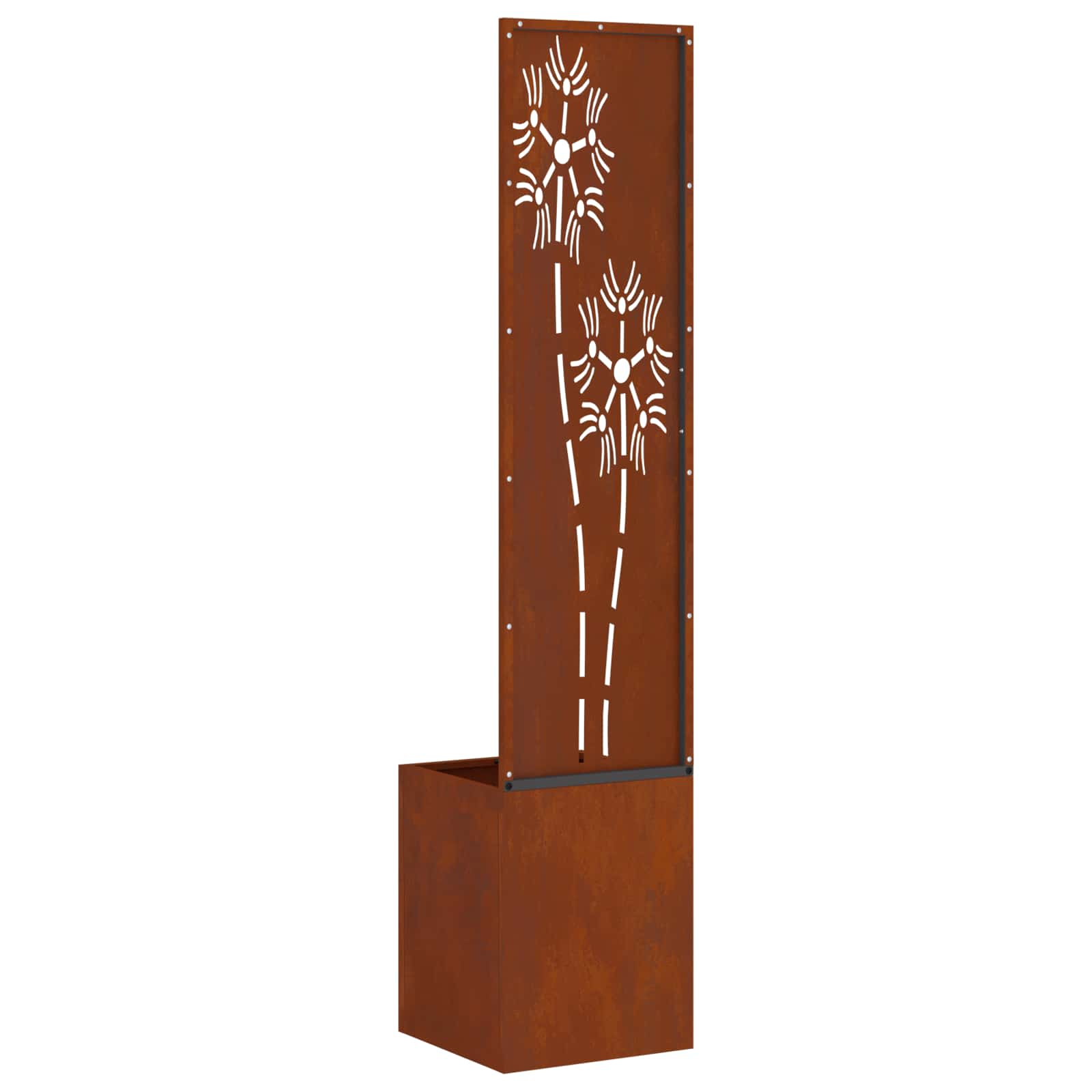 Privatnost u vrtu Cvjetni Rđa 32 x 32 x 150 cm Otporni čelik