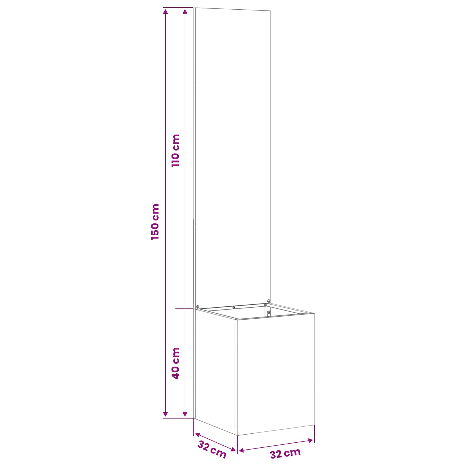 Privatnost u vrtu Rezbarija Rđa 32 x 150 cm Otporni čelik