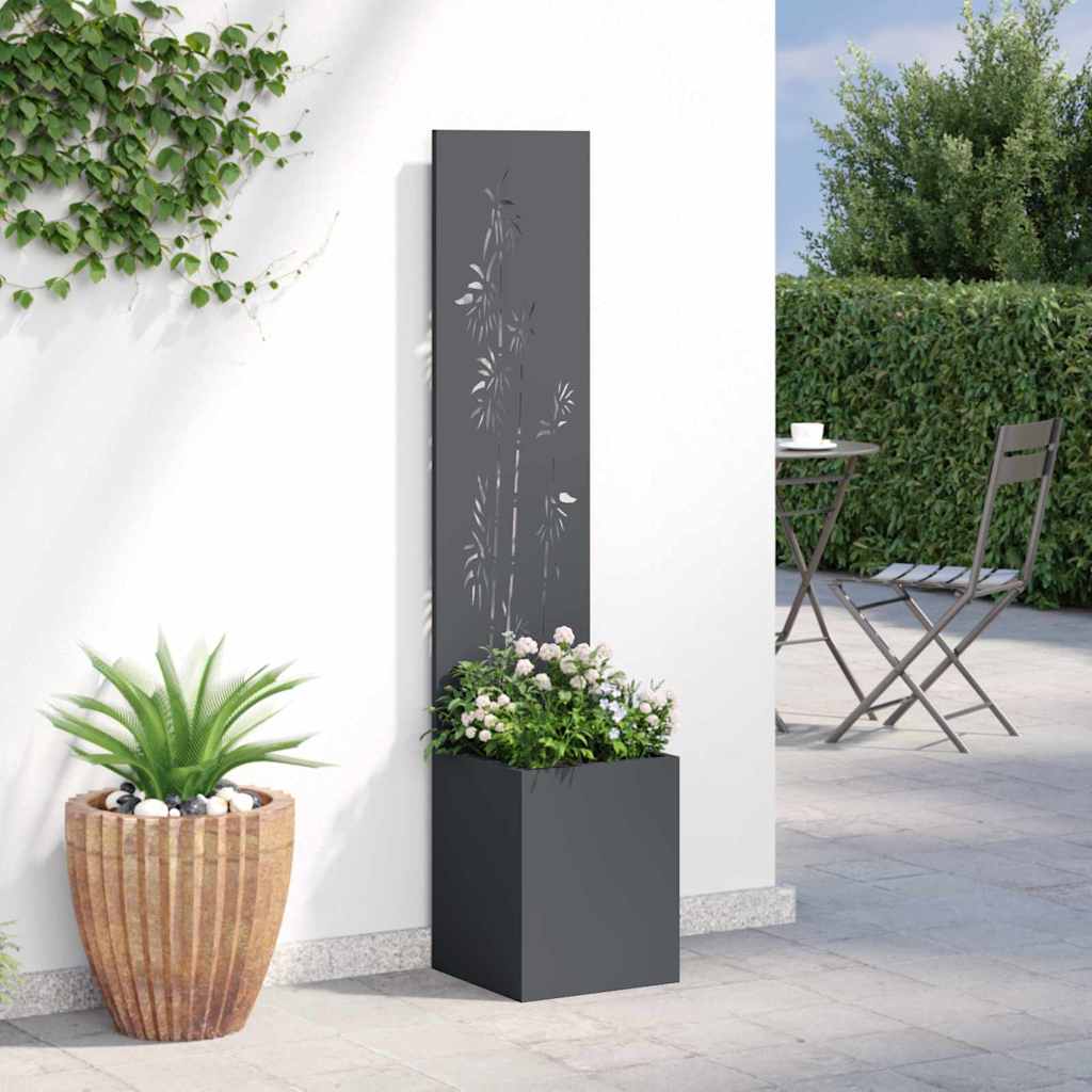 Privatnost u vrtu Antracit 32 x 140 cm Hladno valjana čelična