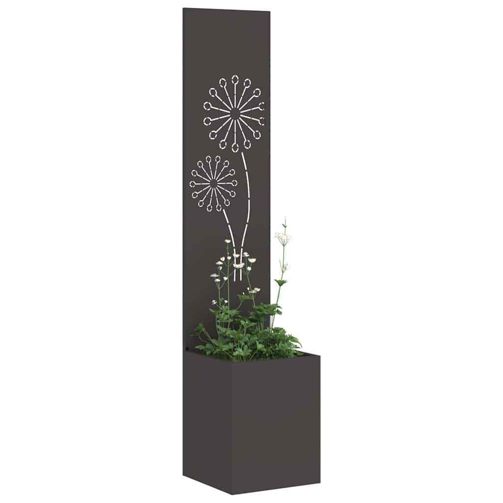 Privatnost u vrtu Crna 32 x 32 x 150 cm Hladno valjana čelična