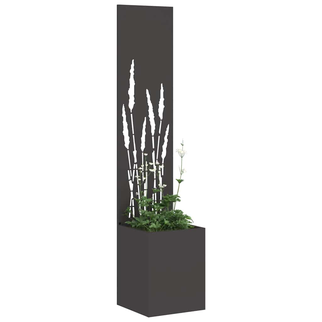 Privatnost u vrtu Crna 32 x 32 x 150 cm Hladno valjana čelična