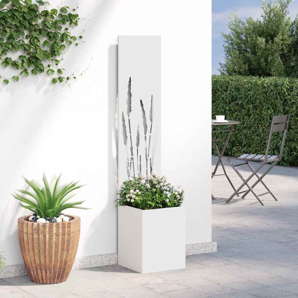 Privatnost u vrtu Bijelo 32 x 150 cm Hladno valjana čelična