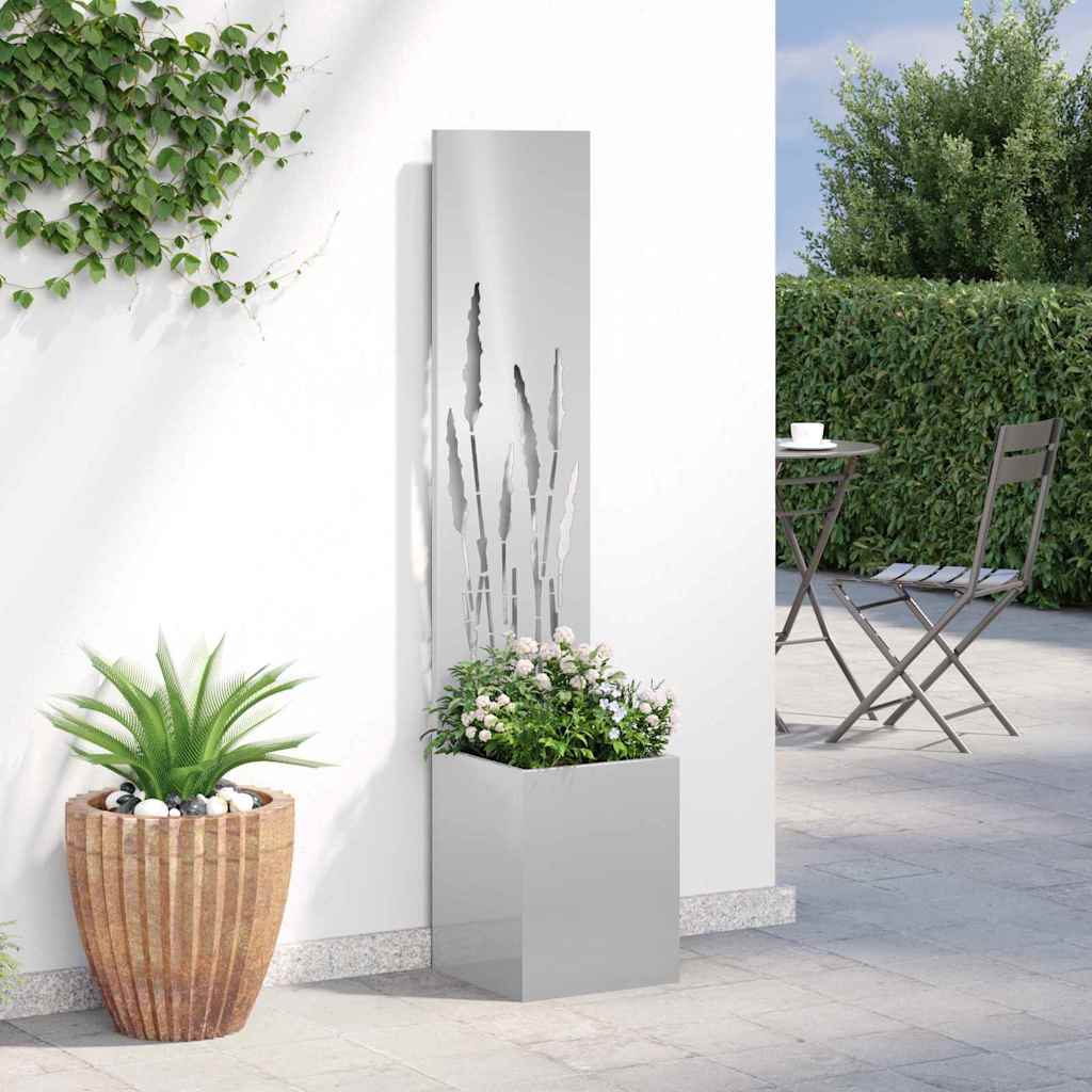 Privatnost u vrtu Srebrna 32 x 32 x 150 cm Nehrđajući čelik