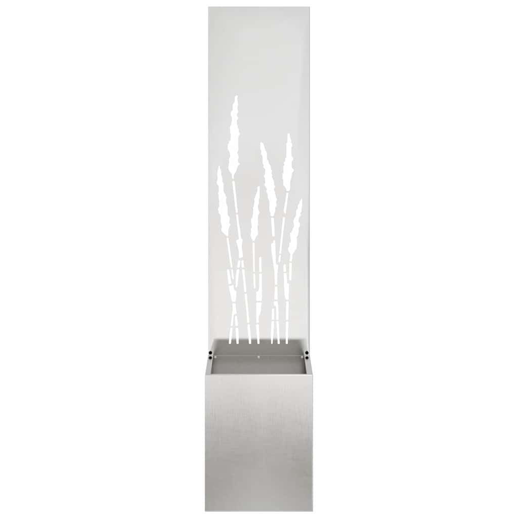 Privatnost u vrtu Srebrna 32 x 32 x 150 cm Nehrđajući čelik