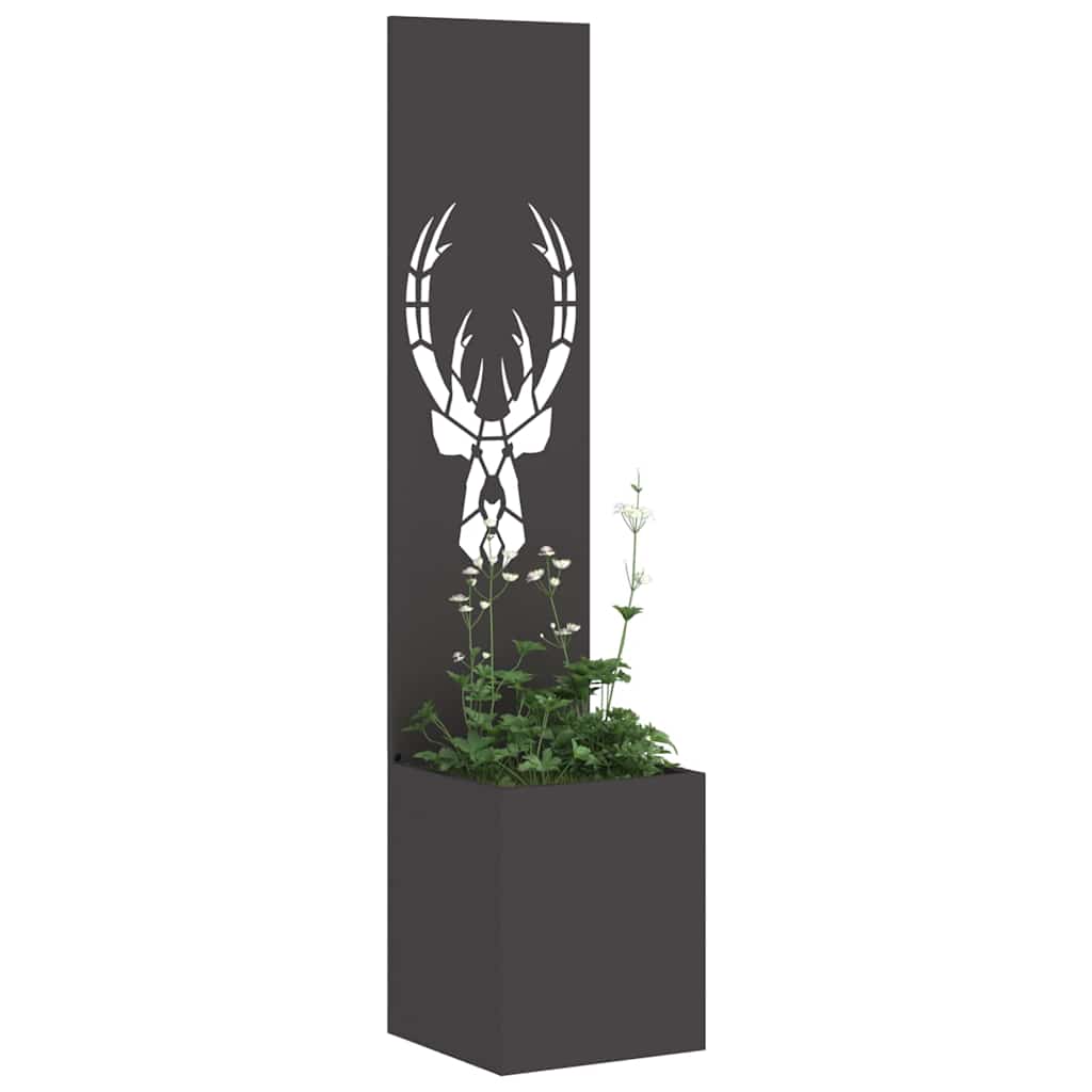 Privatnost u vrtu Crna 32 x 32 x 150 cm Hladno valjana čelična