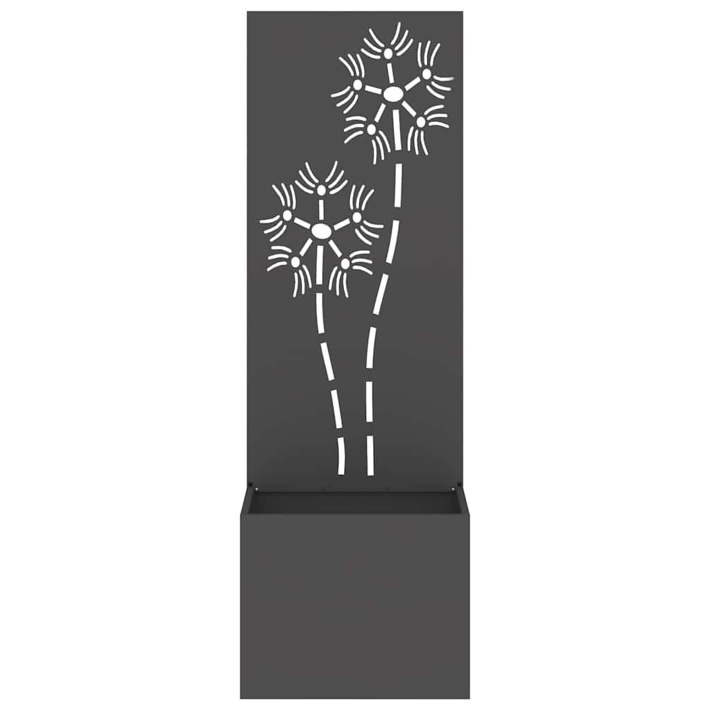 Privatnost u vrtu Crna 50 x 32 x 150 cm Hladno valjana čelična