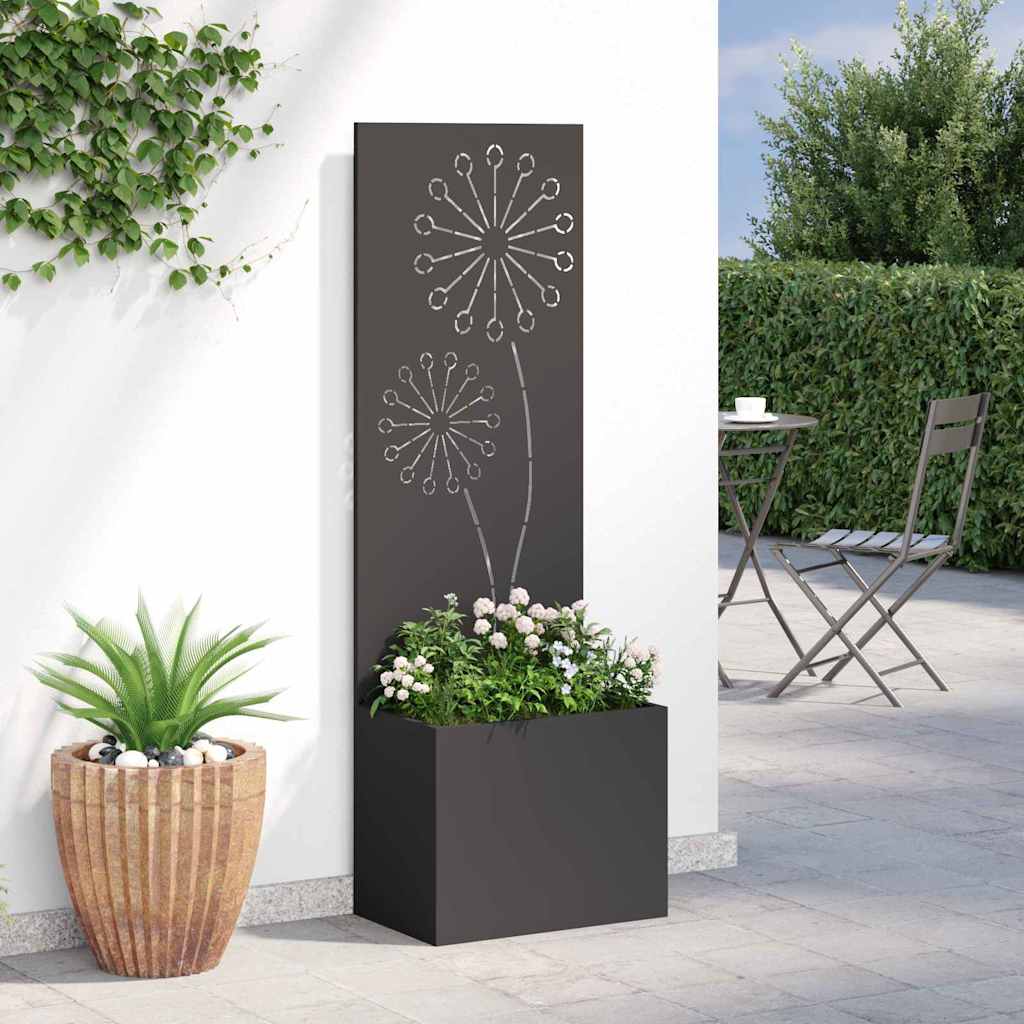 Privatnost u vrtu Crna 50 x 150 cm Hladno valjana čelična