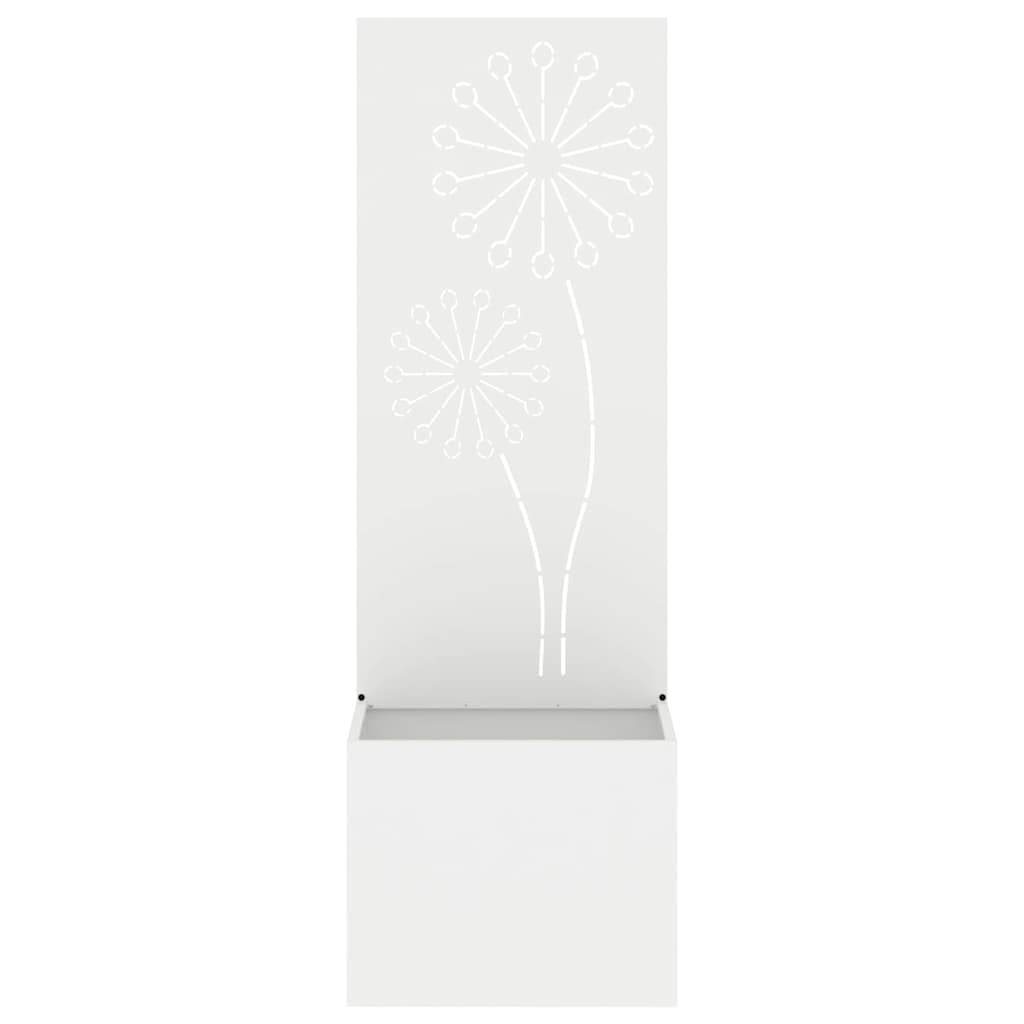Privatnost u vrtu Bijelo 50 x 150 cm Hladno valjana čelična
