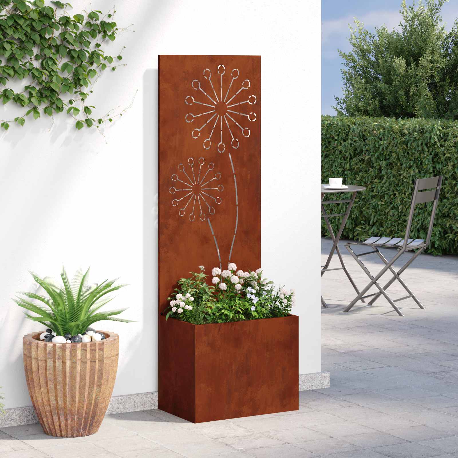 Privatnost u vrtu Rezbarija Rđa 50 x 32 x 150 cm Otporni čelik