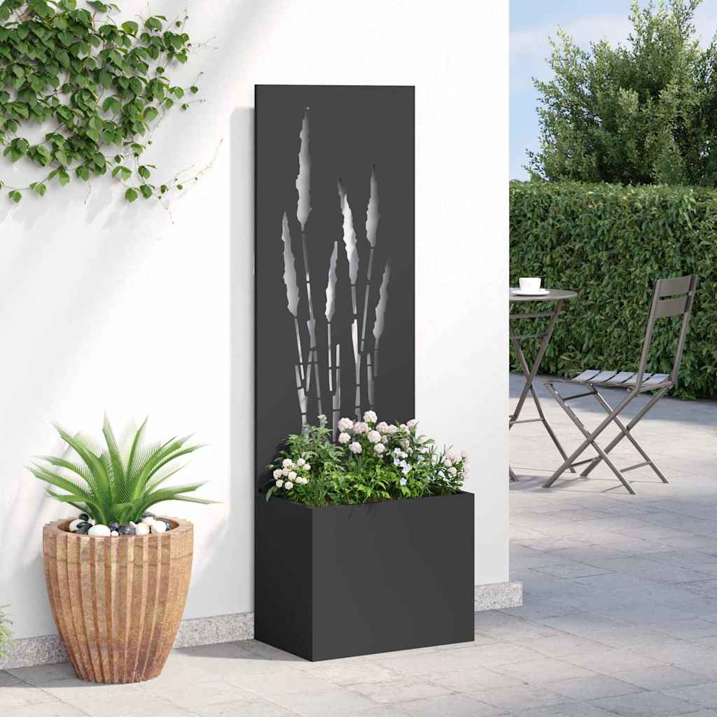 Privatnost u vrtu Crna 50 x 150 cm Hladno valjana čelična