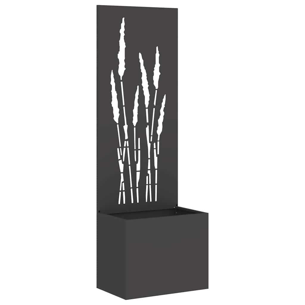 Privatnost u vrtu Crna 50 x 150 cm Hladno valjana čelična