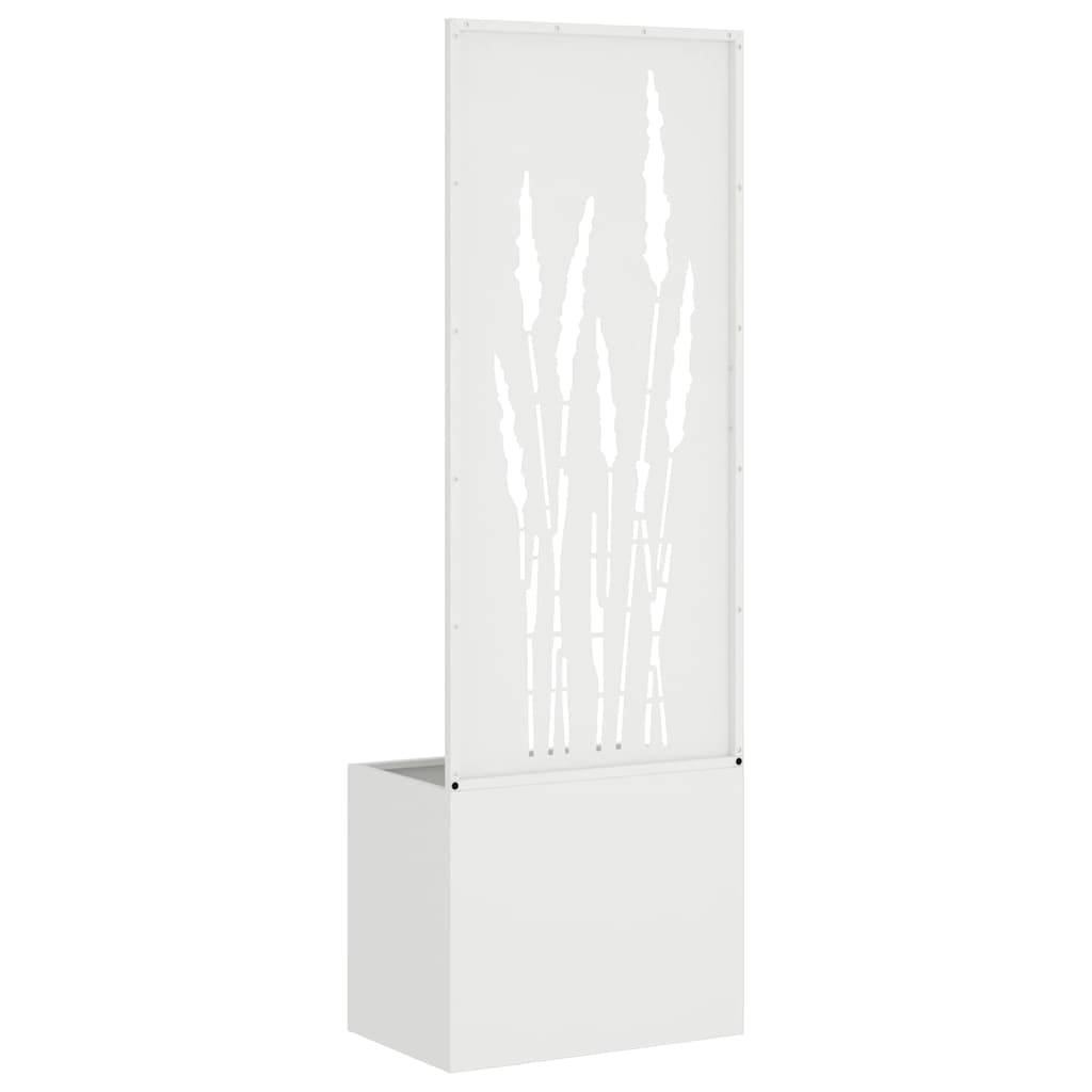 Privatnost u vrtu Bijelo 50 x 150 cm Hladno valjana čelična