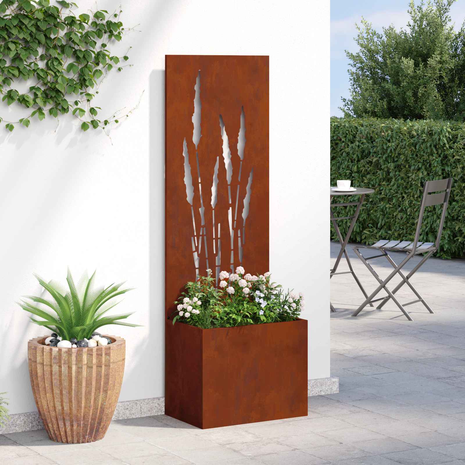 Privatnost u vrtu Rezbarija Rđa 50 x 150 cm Otporni čelik