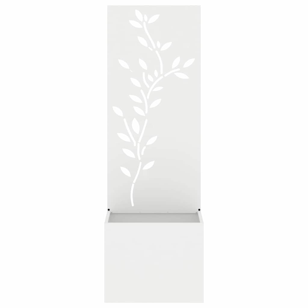 Privatnost u vrtu Bijelo 50 x 150 cm Hladno valjana čelična