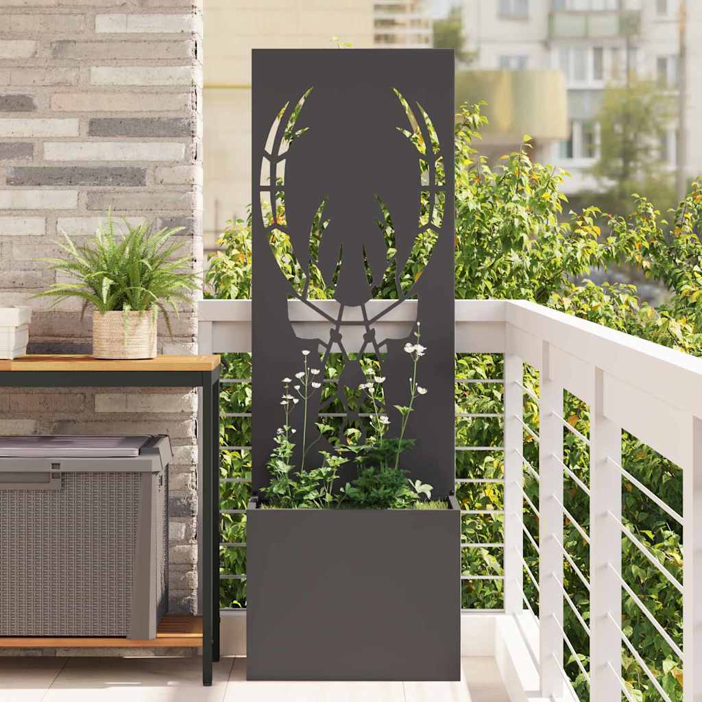 Privatnost u vrtu Crna 50 x 150 cm Hladno valjana čelična