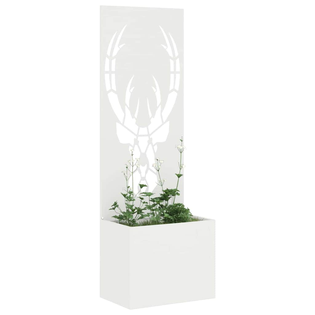 Privatnost u vrtu Bijelo 50 x 150 cm Hladno valjana čelična