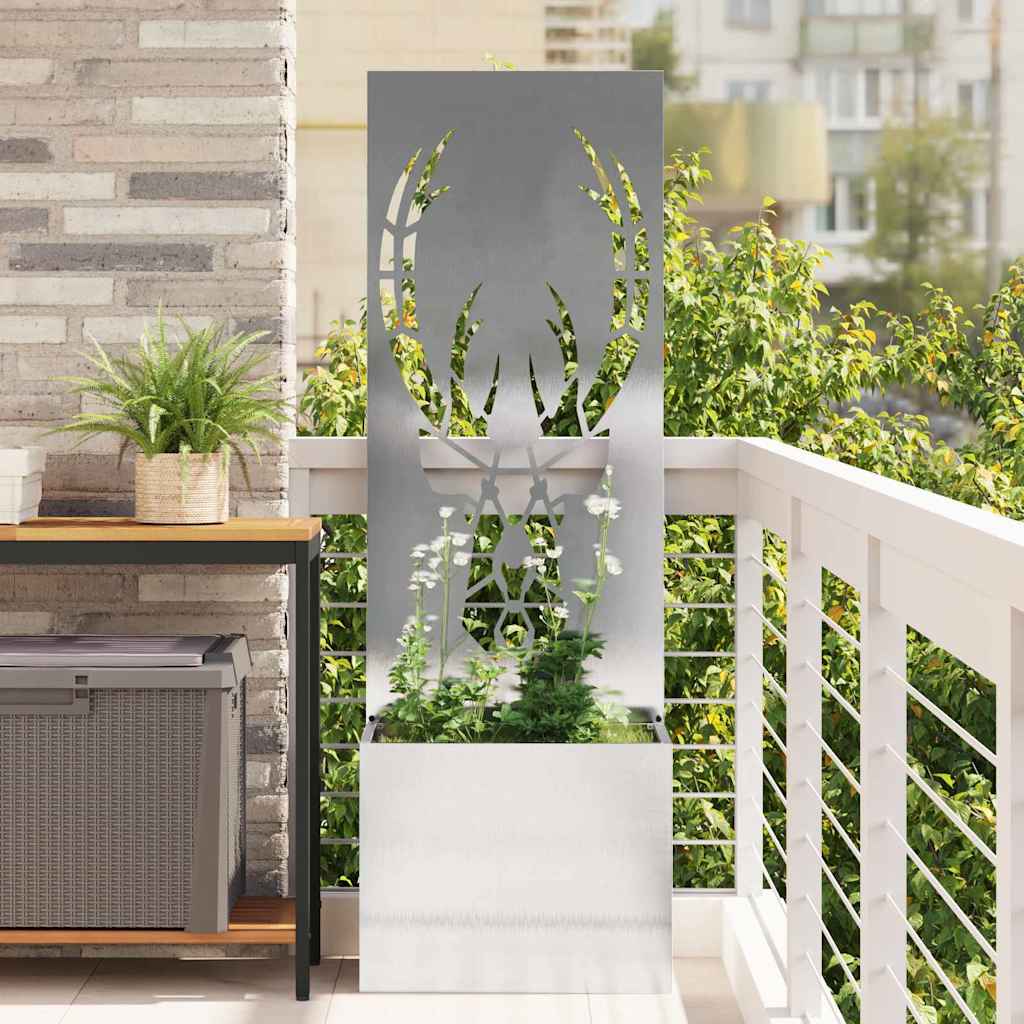 Privatnost u vrtu Srebrna 50 x 150 cm Nehrđajući čelik