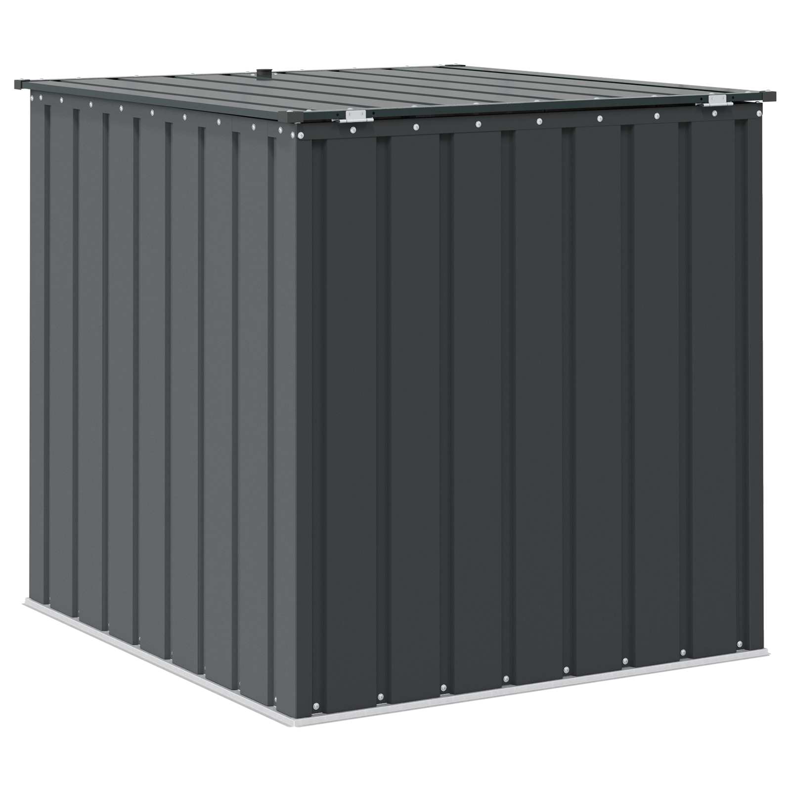 Kutija za spremanje u vrtu Crna 101,5 x 107 x 100 cm Čelik