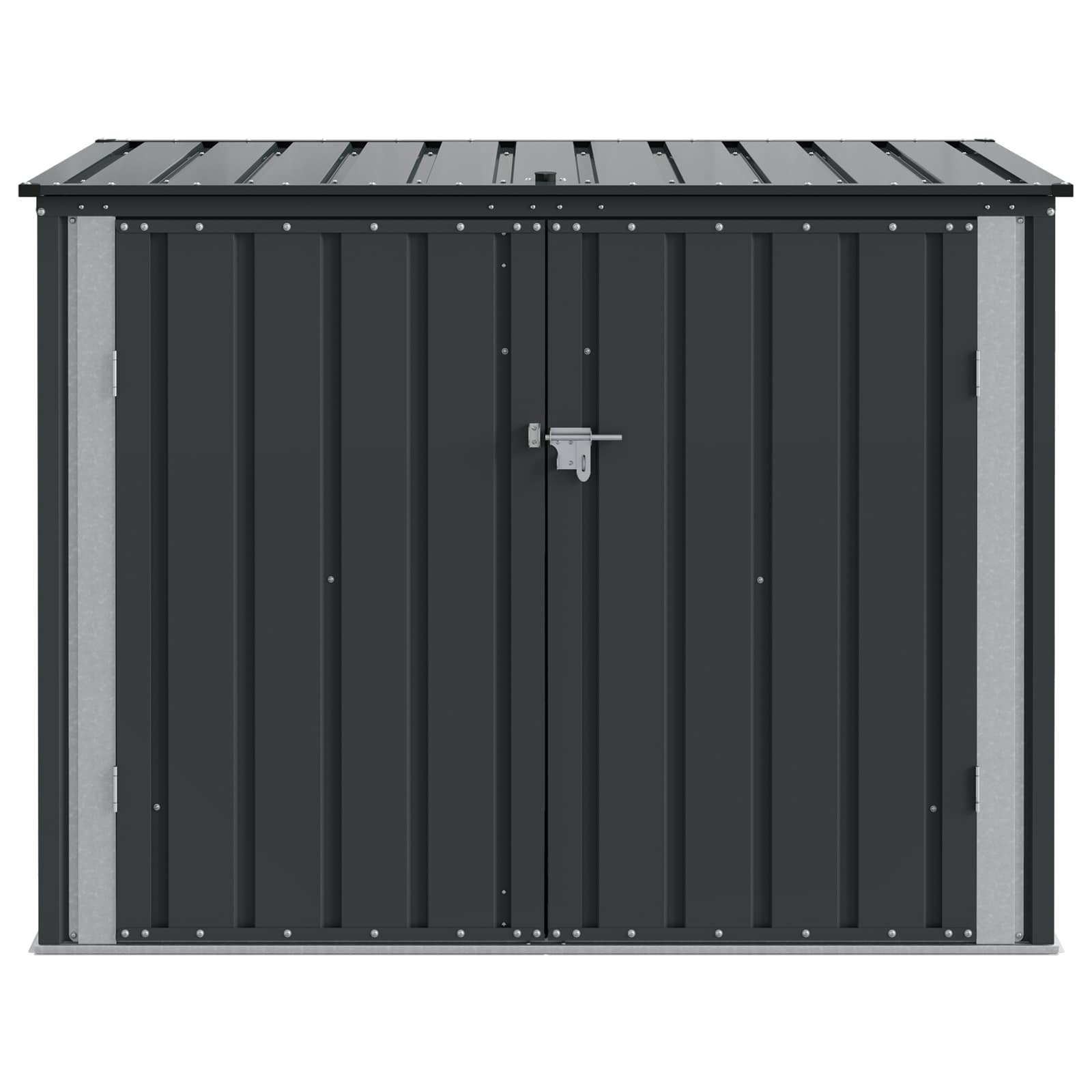 Kutija za spremanje u vrtu Crna 151,5 x 82 x 110,5 cm Čelik