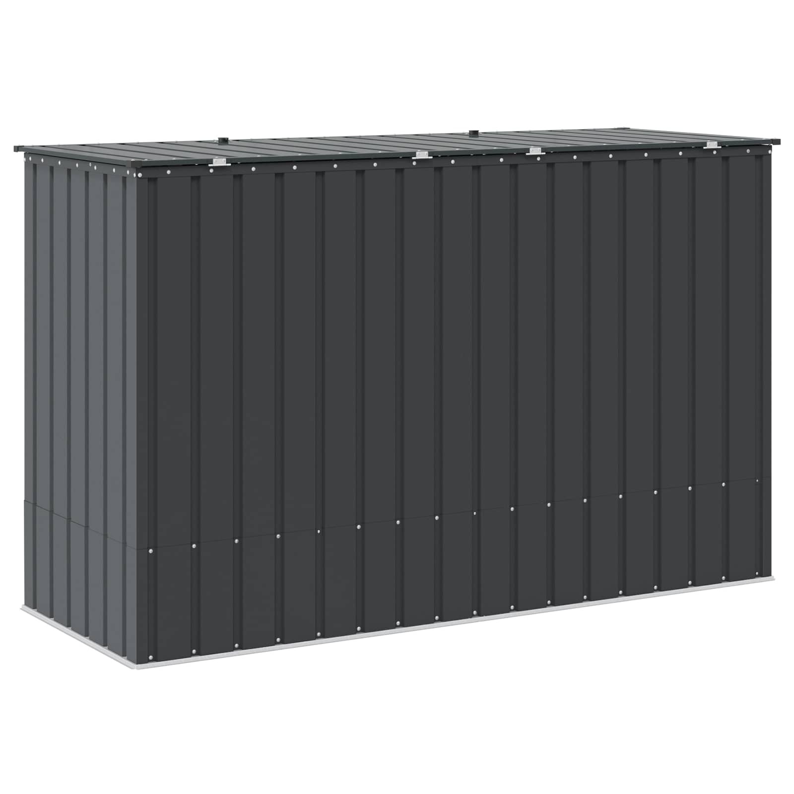 Kutija za spremanje u vrtu Crna 214 x 82 x 132 cm Čelik