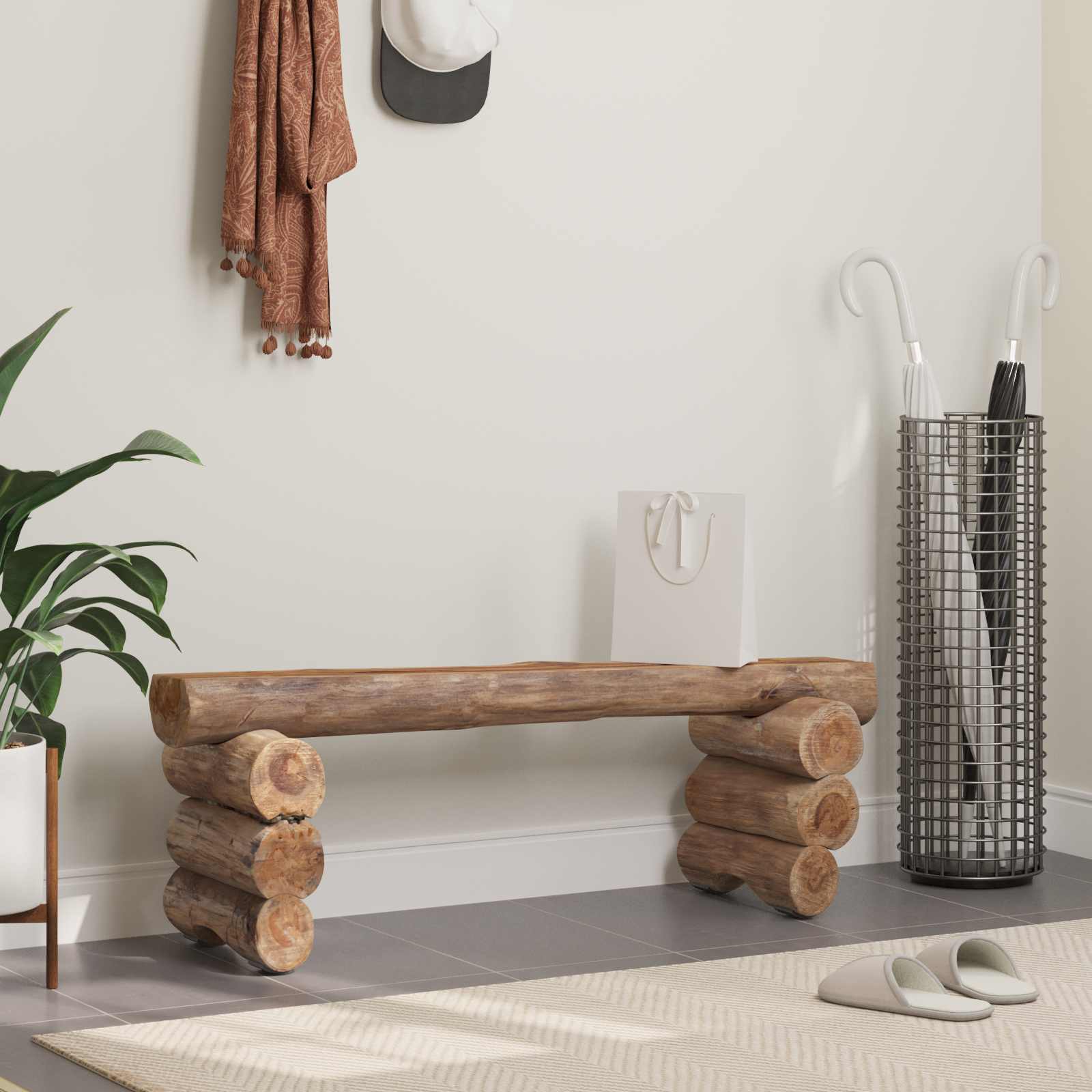 klupa Prirodna 110 x 30 x 34 cm Čvrsto teak drvo