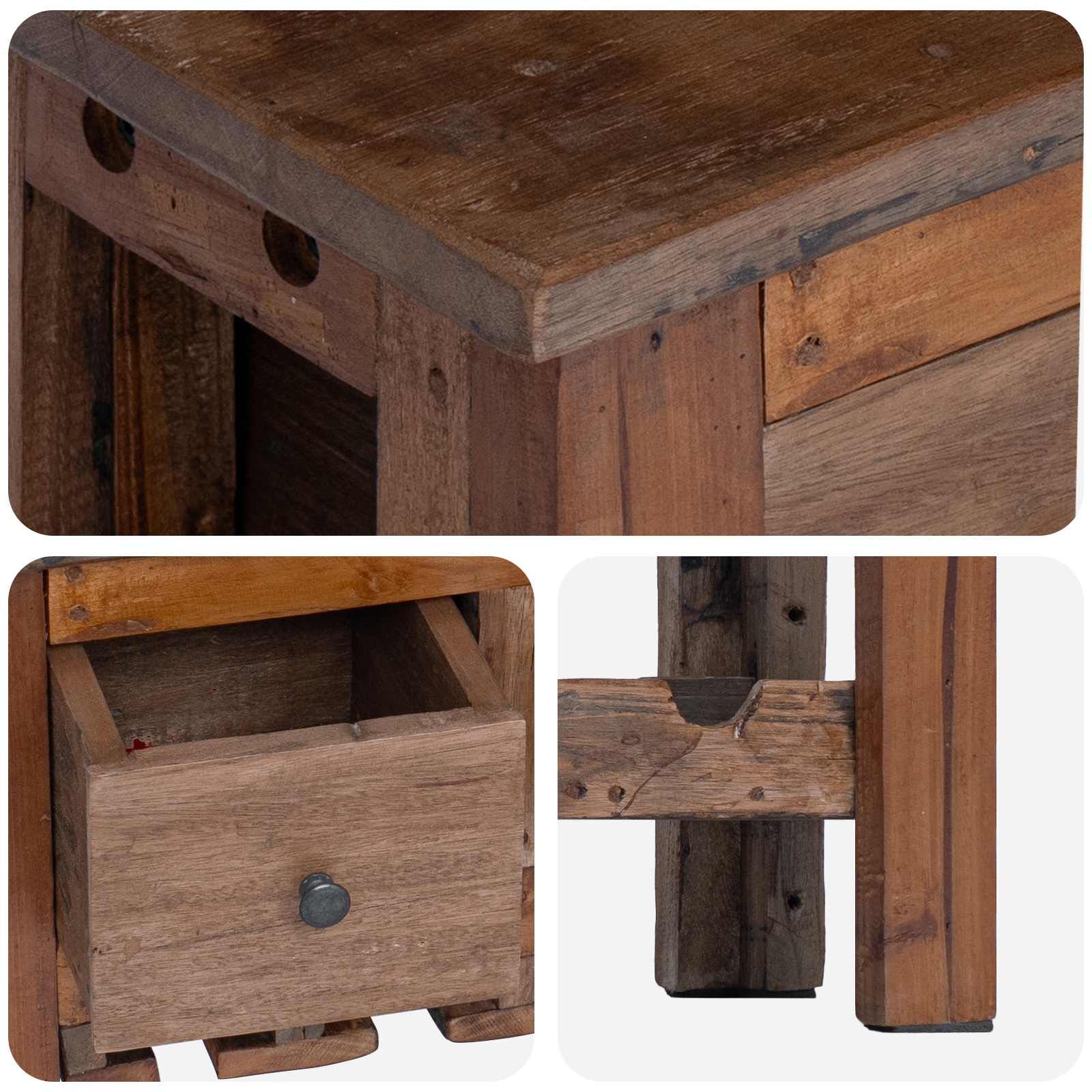 Cabinet Smeđa 60 x 30 x 70 cm Čvrsto drvo iz reciklaže