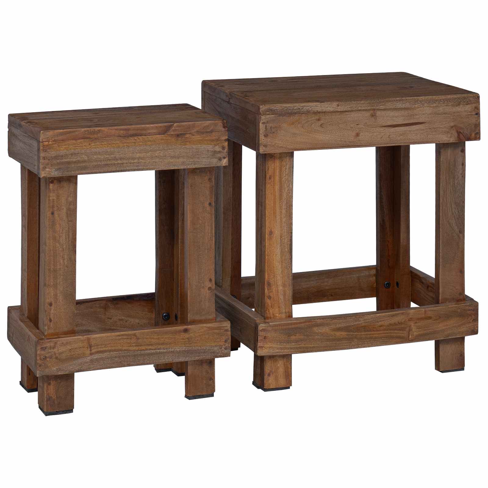 Stalak za biljke 2 pcs Smeđa 70 x 11 x 27 cm Drvo od mahagonija