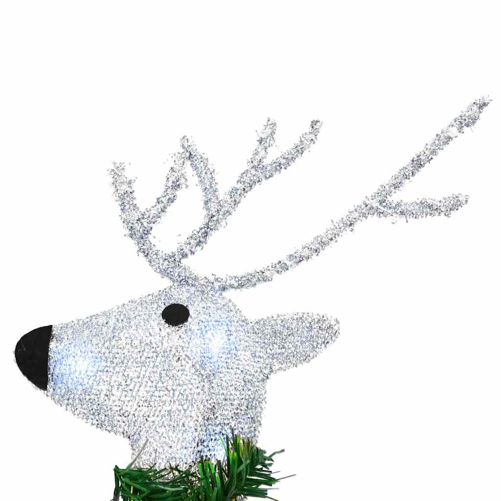 LED Riječni jeleni 5 pcs Srebrno tkanina