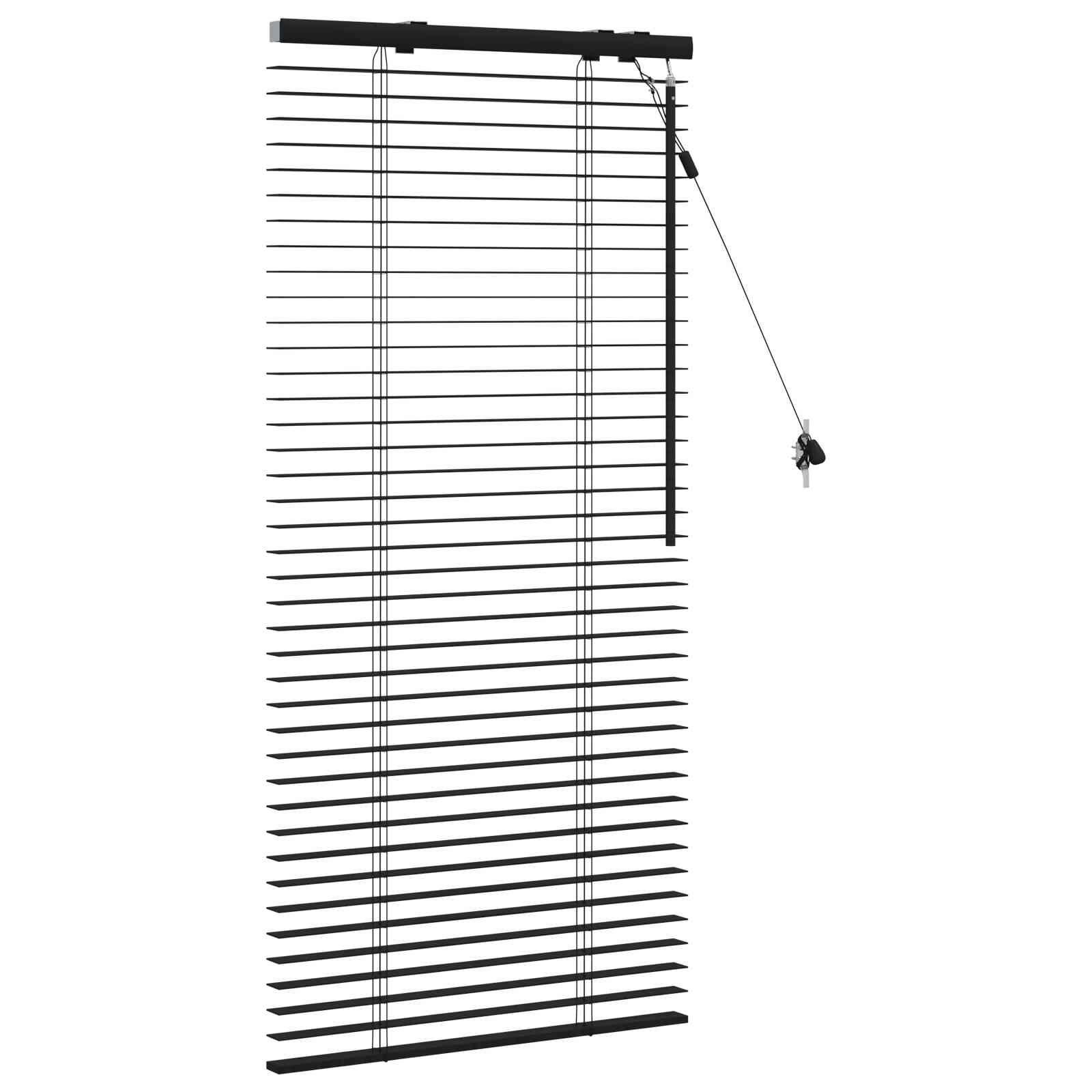 Venecijanska roleta Crna 65 x 130 cm 35 mm