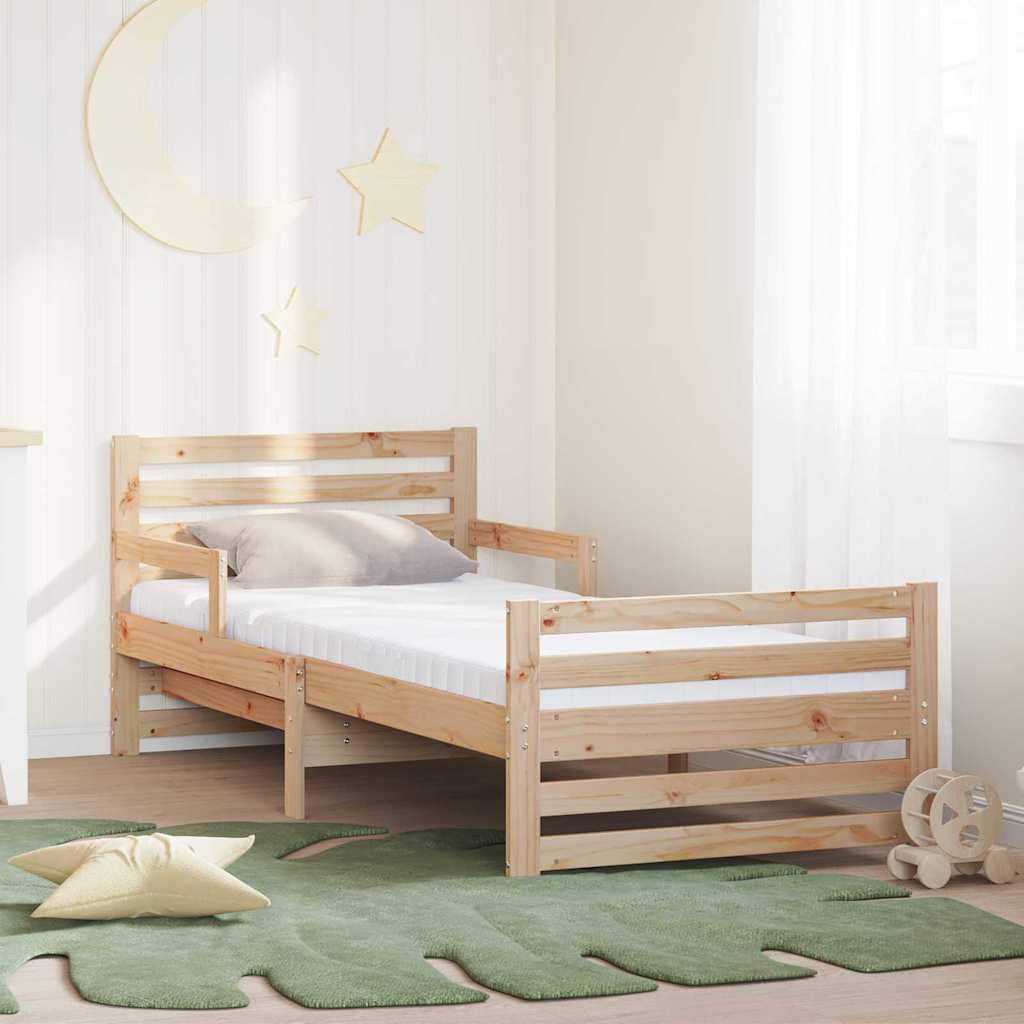 Krevet s produžetnim madracem s uzglavljem Smeđa 80 x 200 cm
