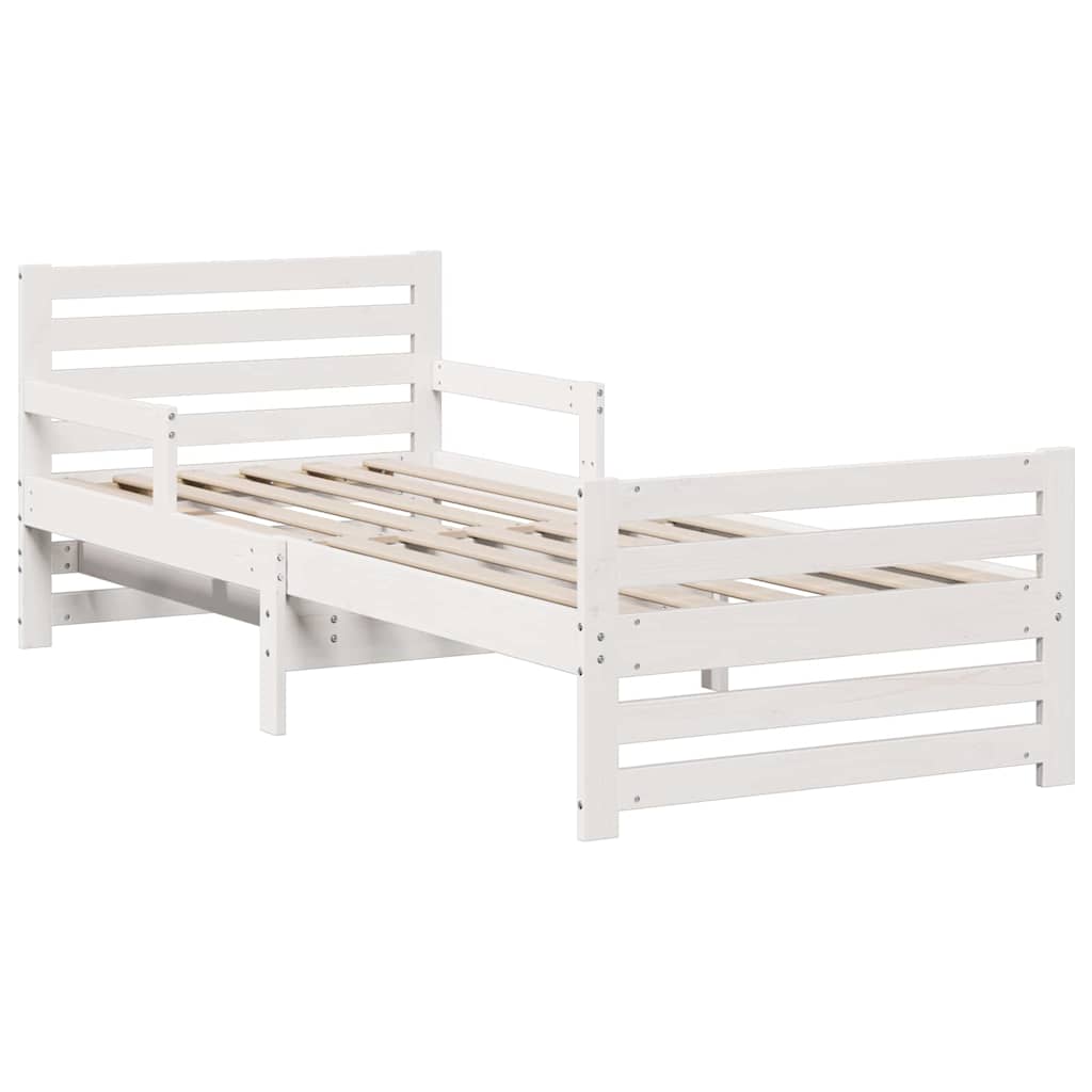 Krevetna konstrukcija Bijelo 80 x 200 cm Čvrsto borovo drvo