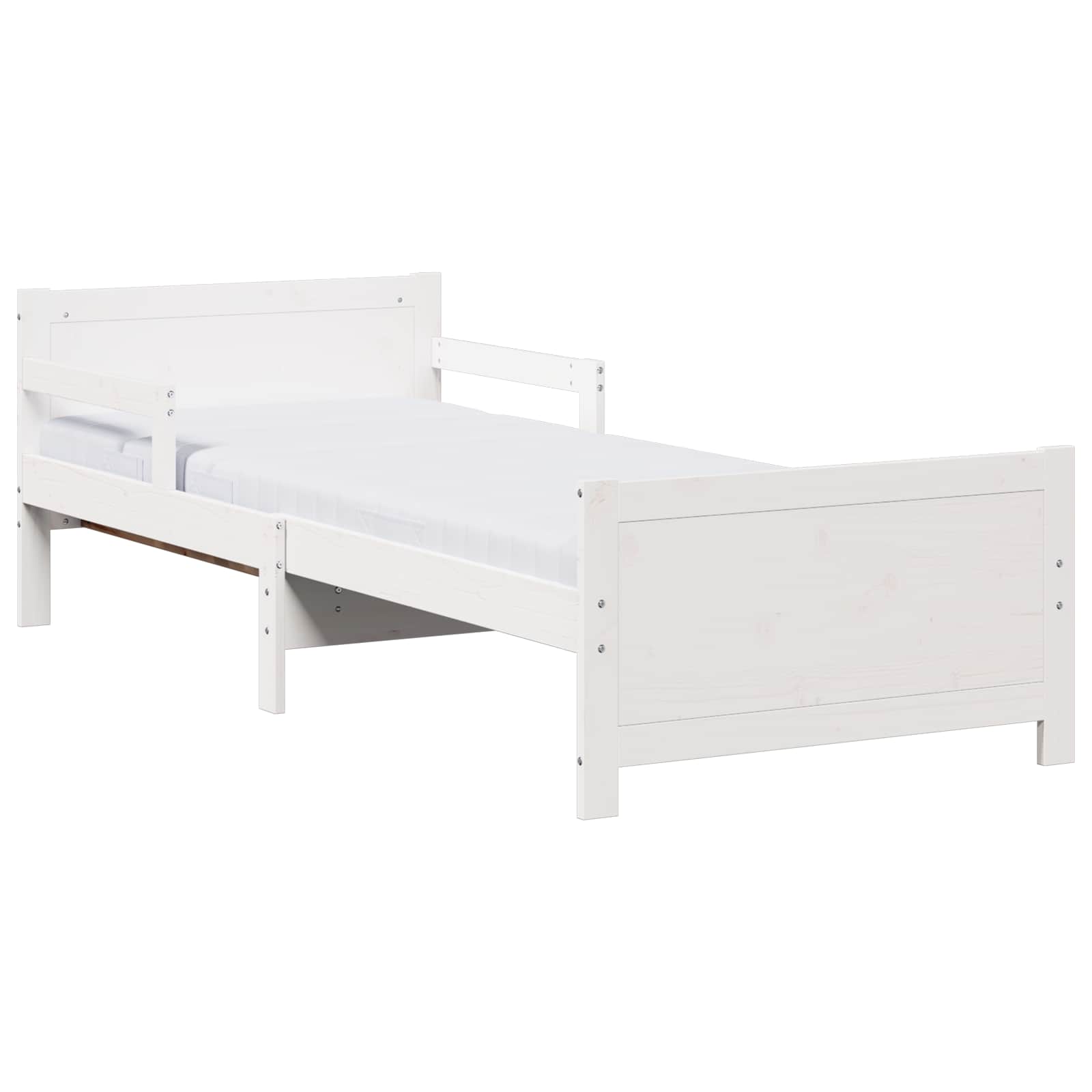 Krevetna konstrukcija Bijelo 80 x 200 cm Čvrsto borovo drvo
